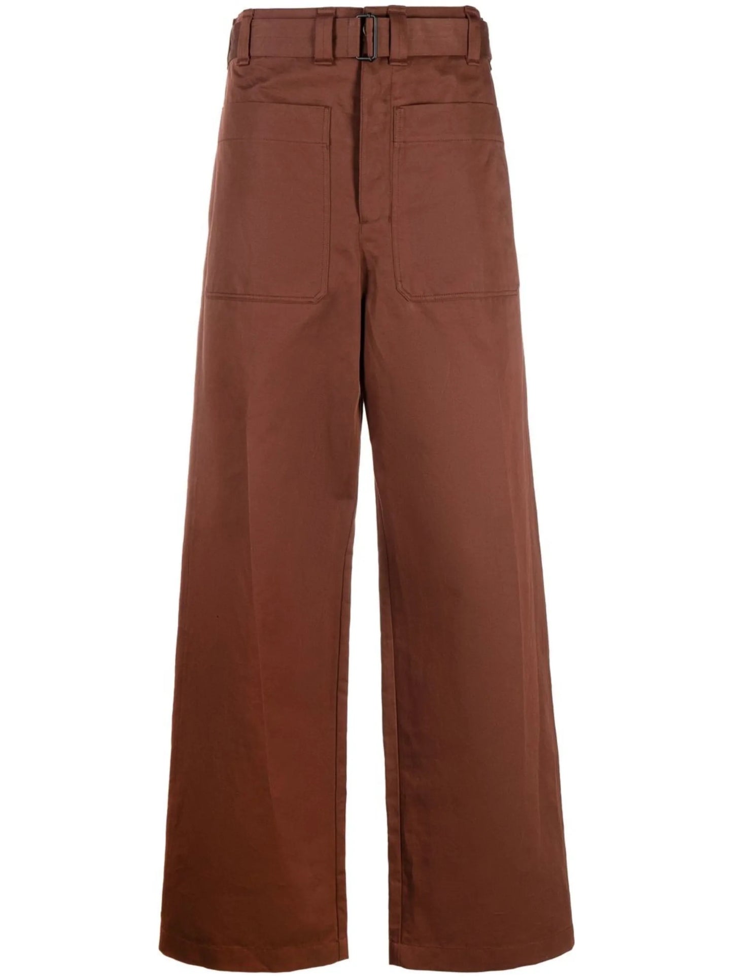 high-waisted wide-leg trousers