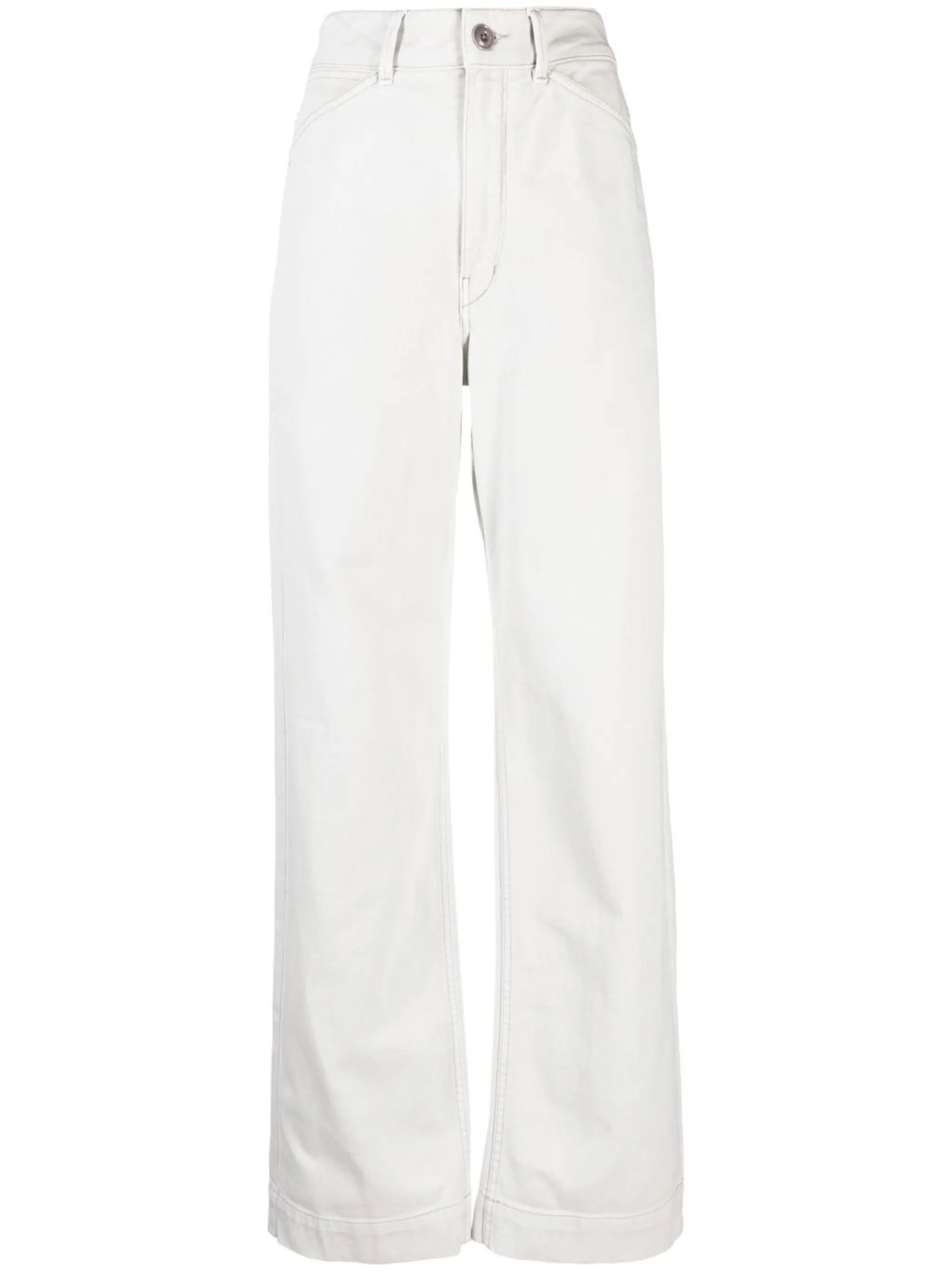 high-waisted wide-leg jeans