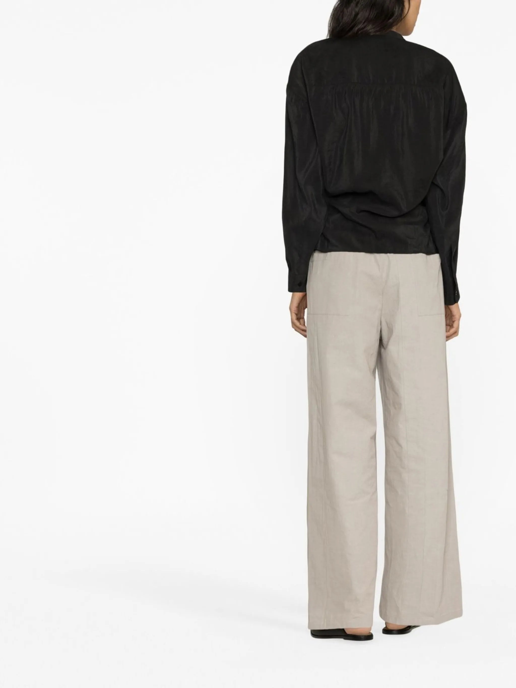 long-sleeved asymmetric shirt