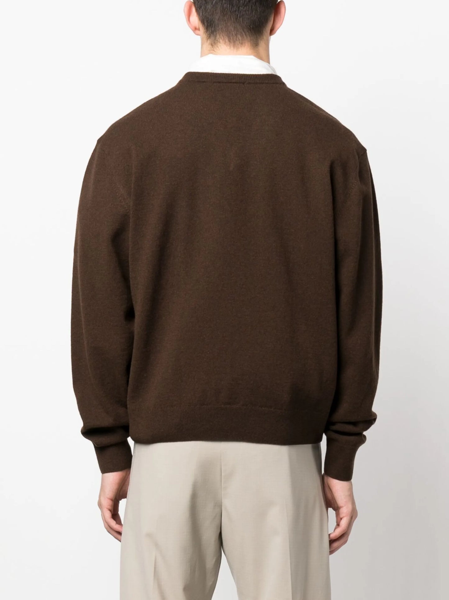 V-neck wool jumper