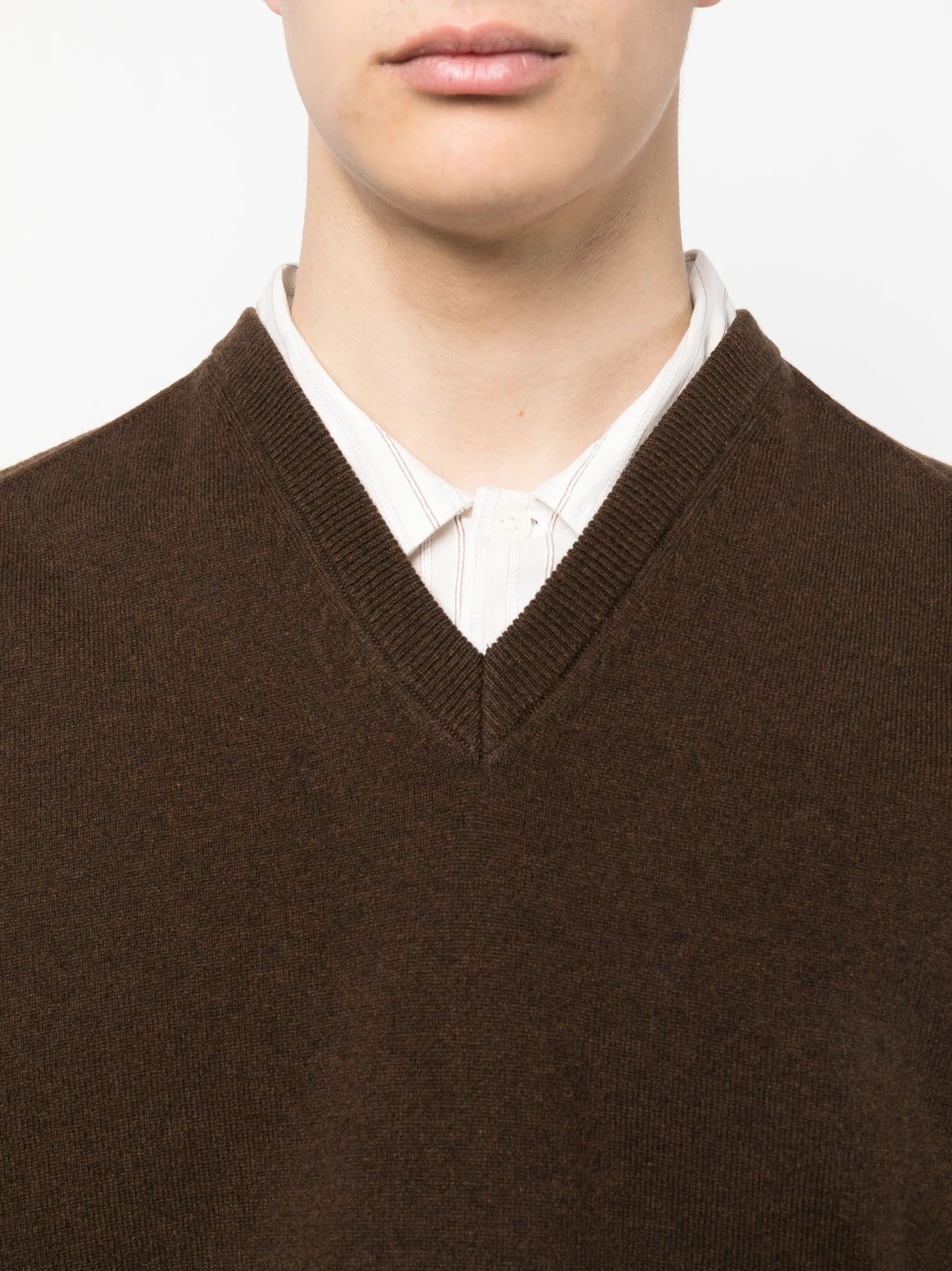 V-neck wool jumper