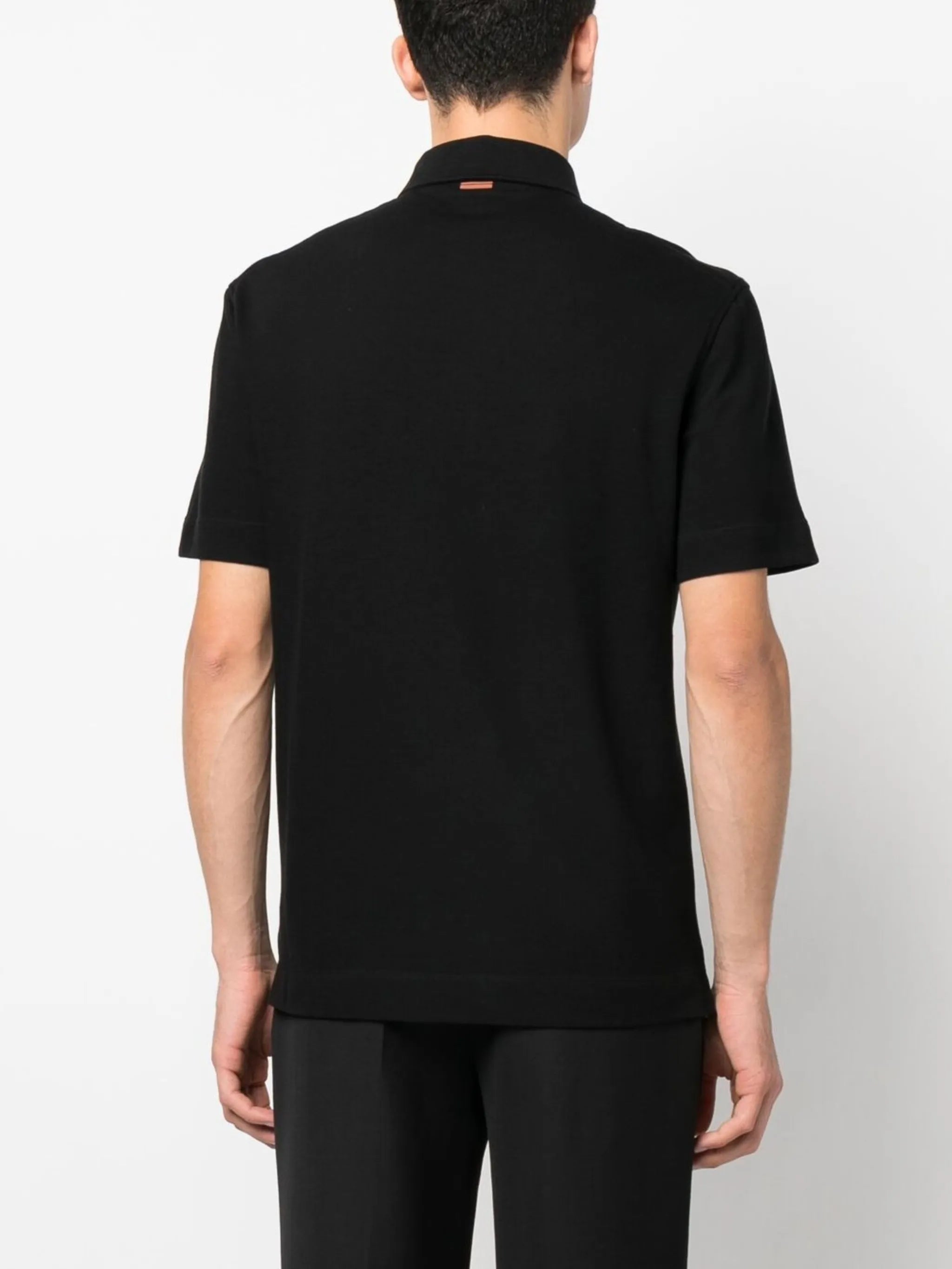 short-sleeve cotton polo shirt
