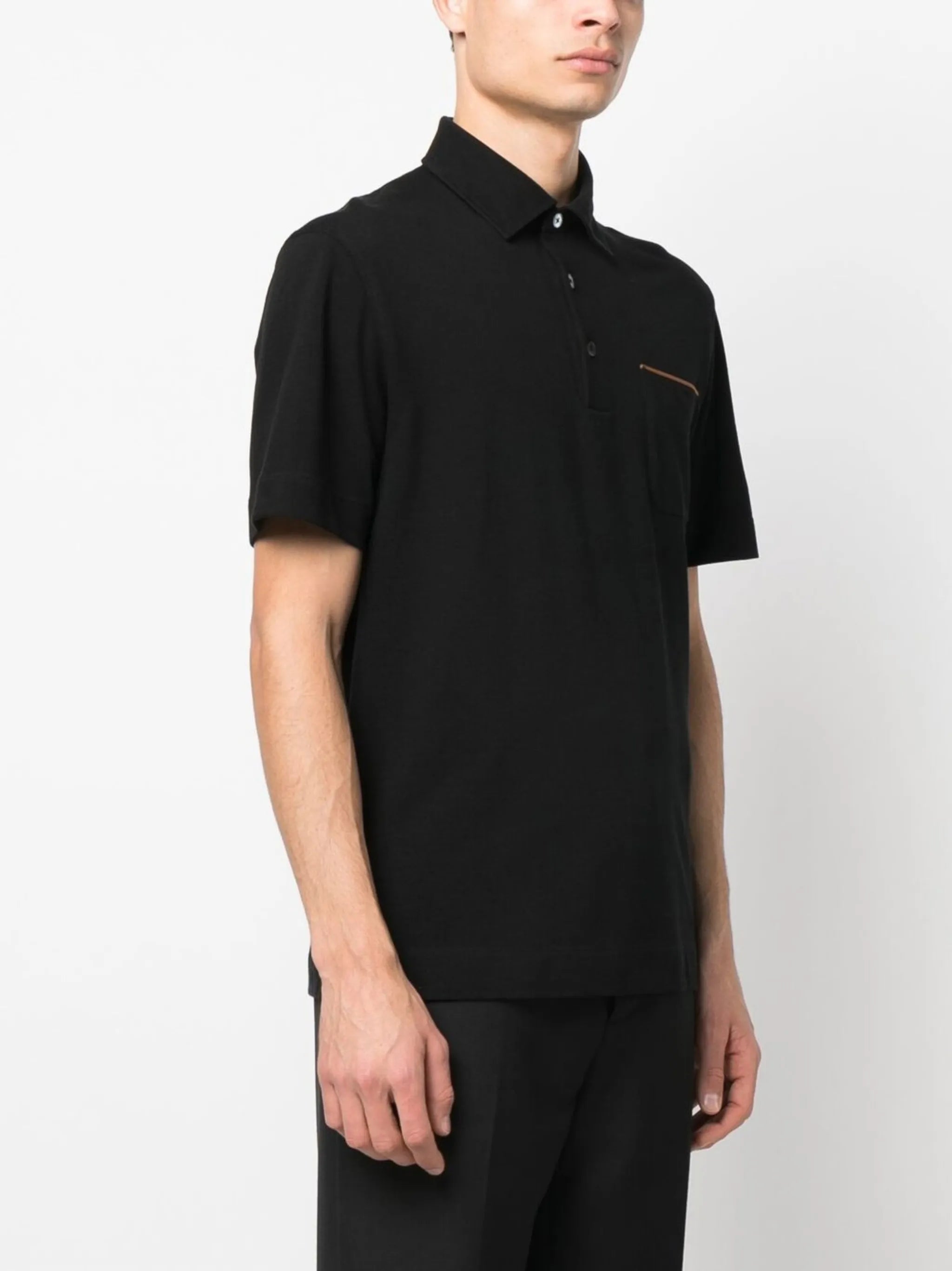 short-sleeve cotton polo shirt