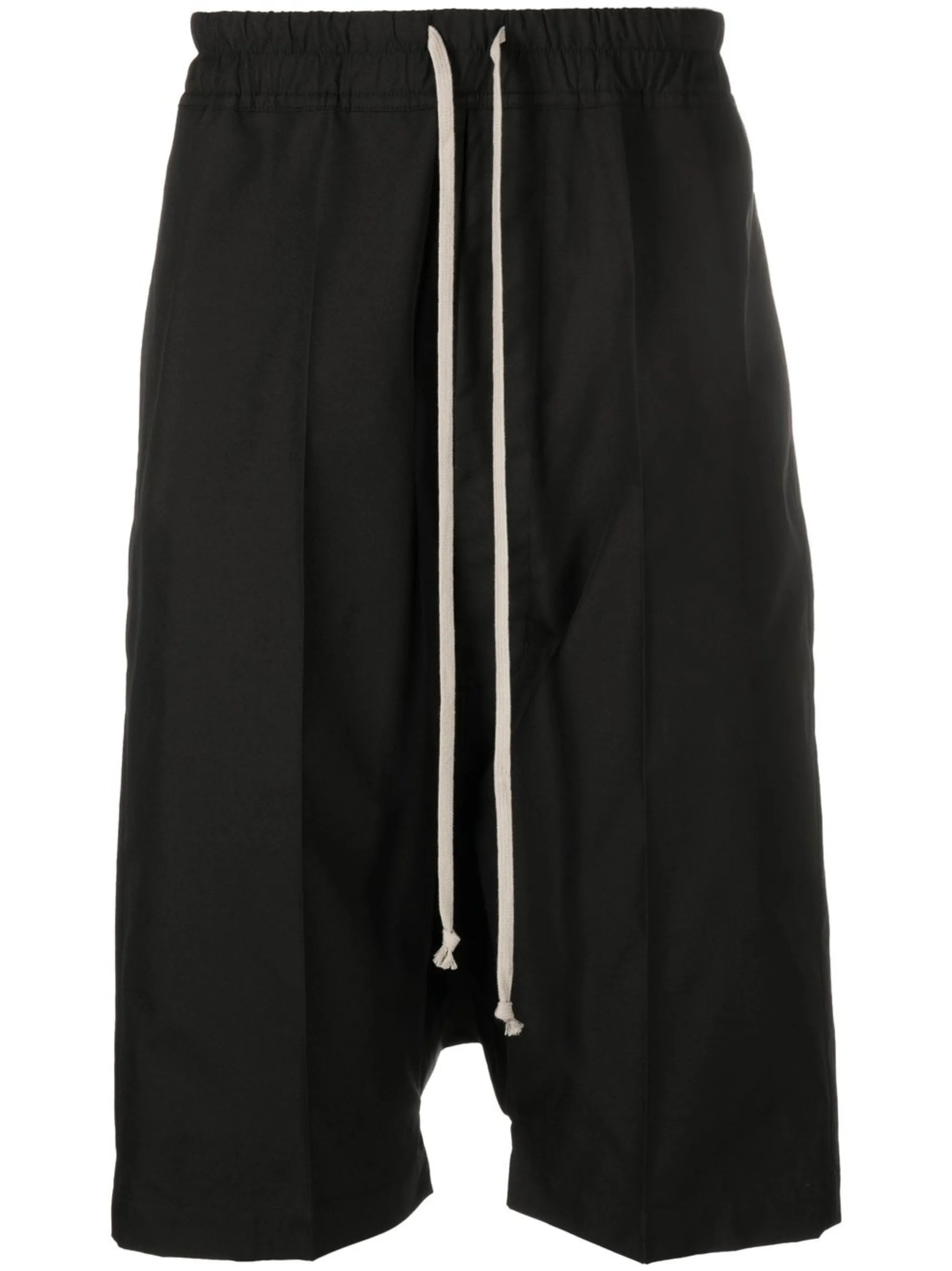 knee-length drop-crotch shorts
