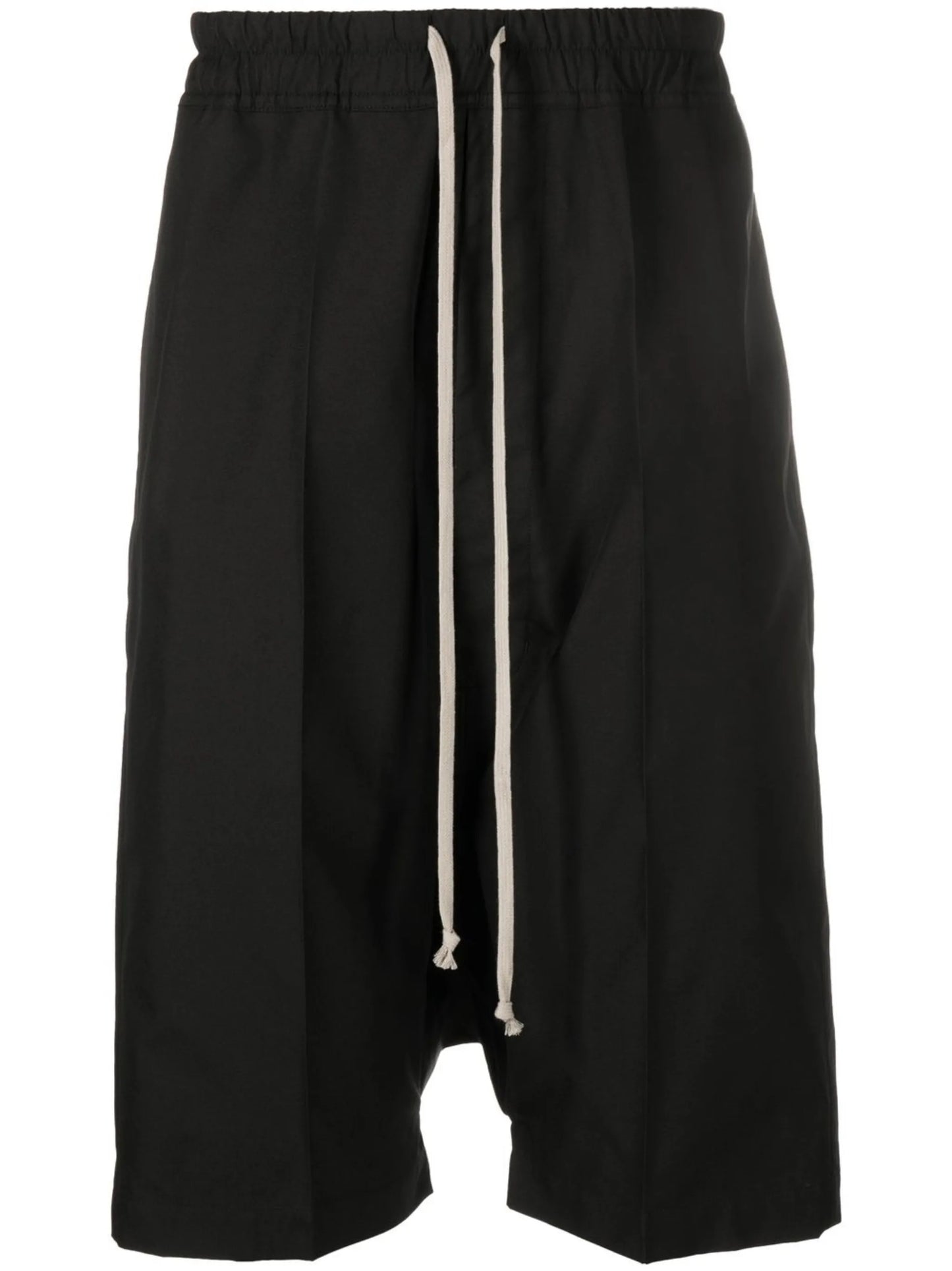 knee-length drop-crotch shorts