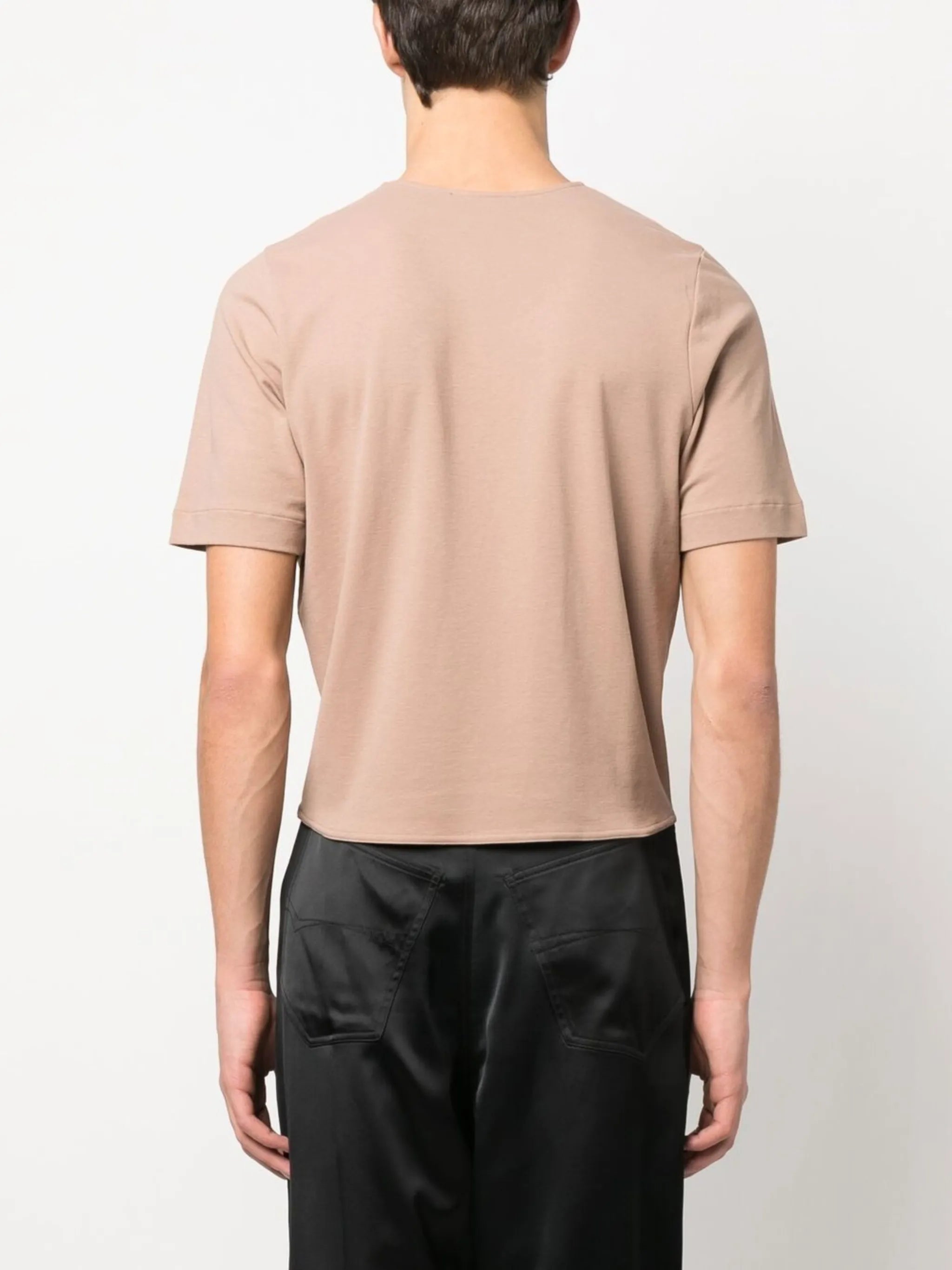 scoop-neck cropped T-shirt