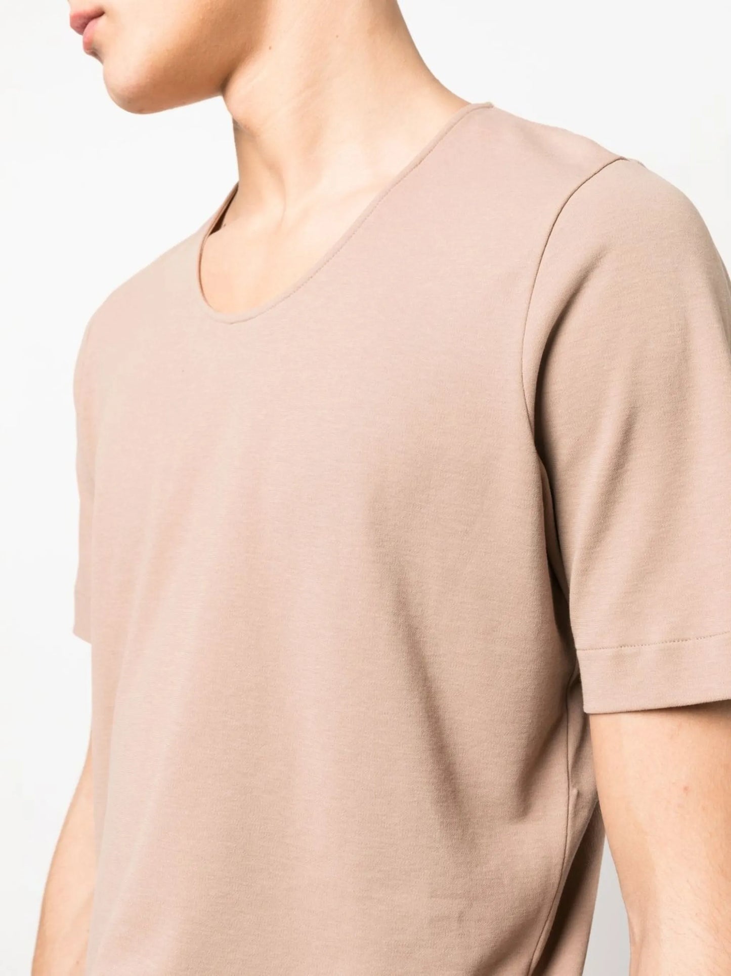 scoop-neck cropped T-shirt