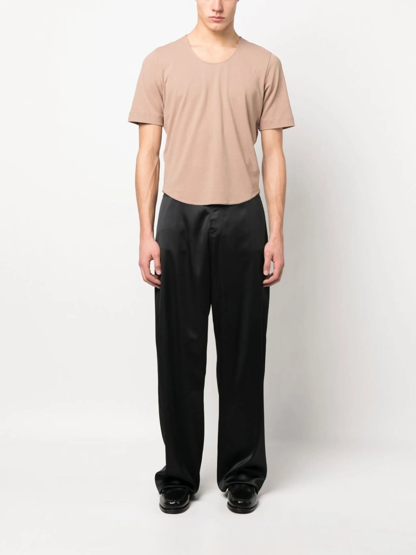 scoop-neck cropped T-shirt