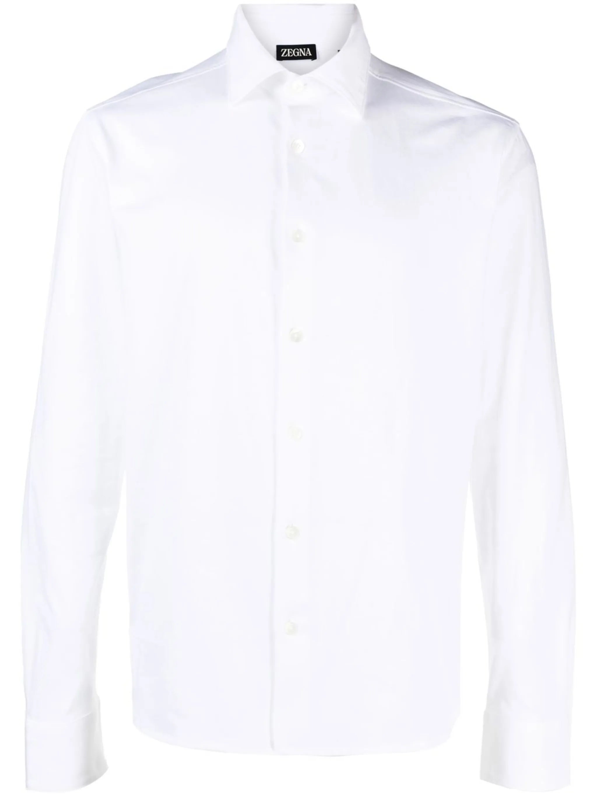 logo-patch cotton shirt