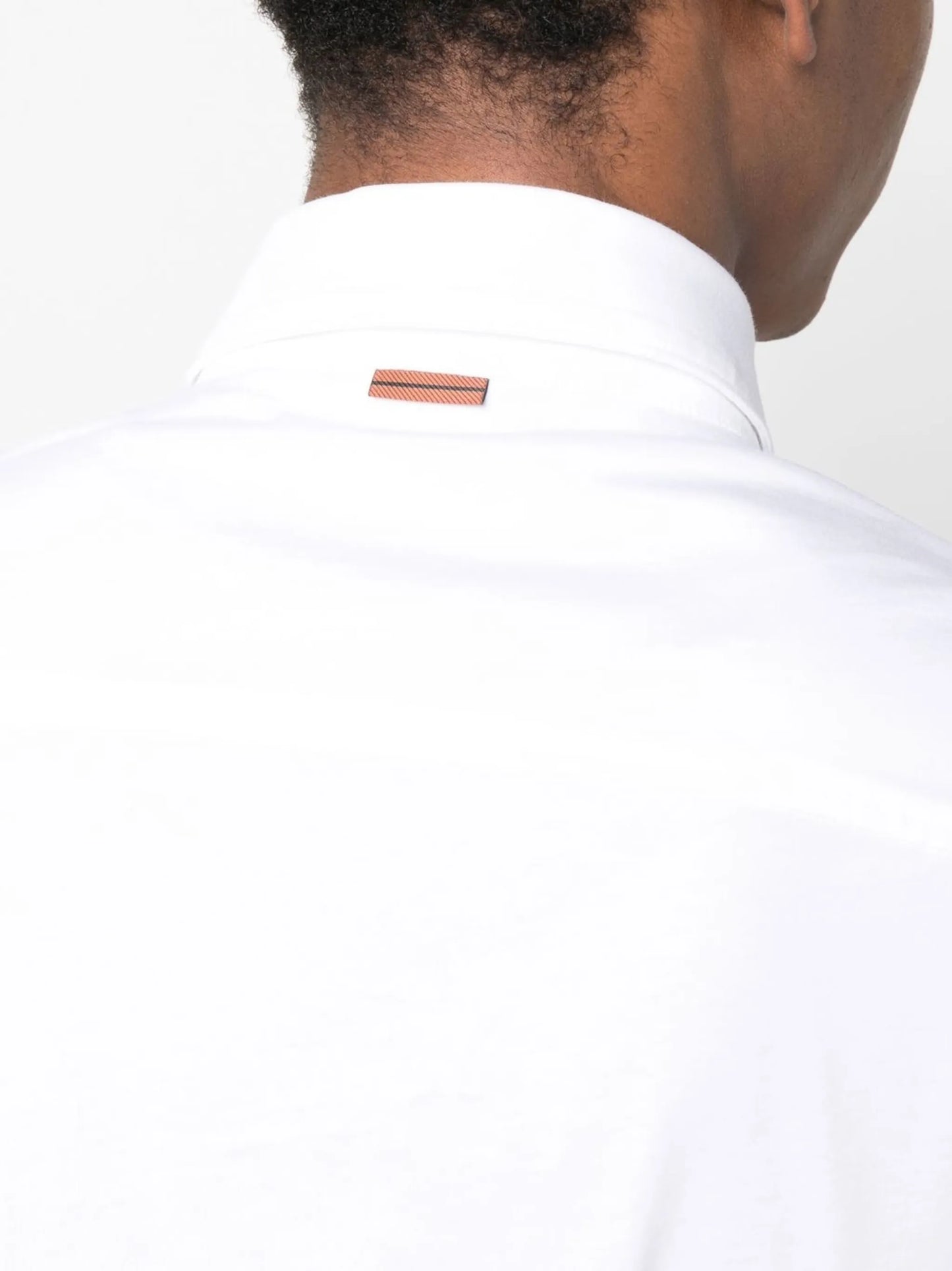 logo-patch cotton shirt