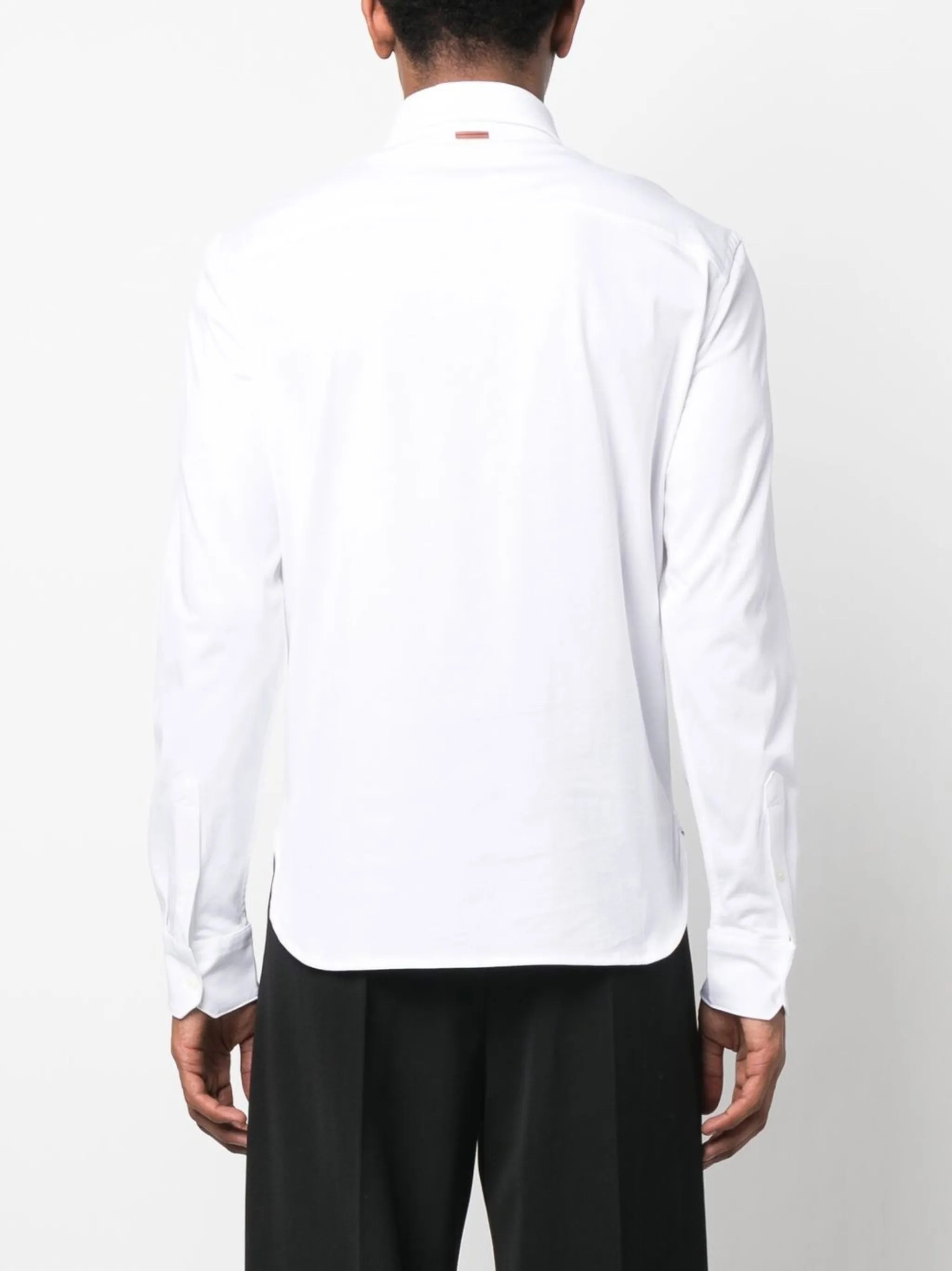 logo-patch cotton shirt