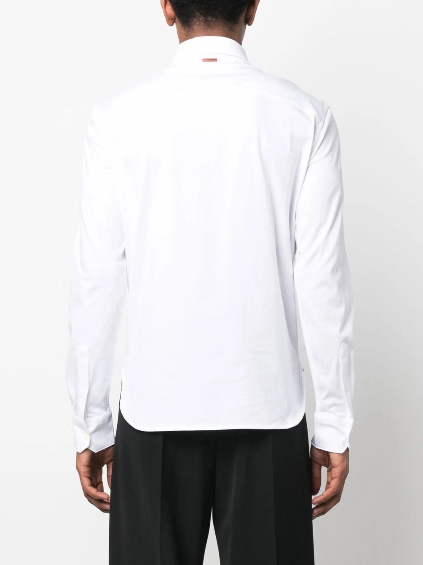 logo-patch cotton shirt