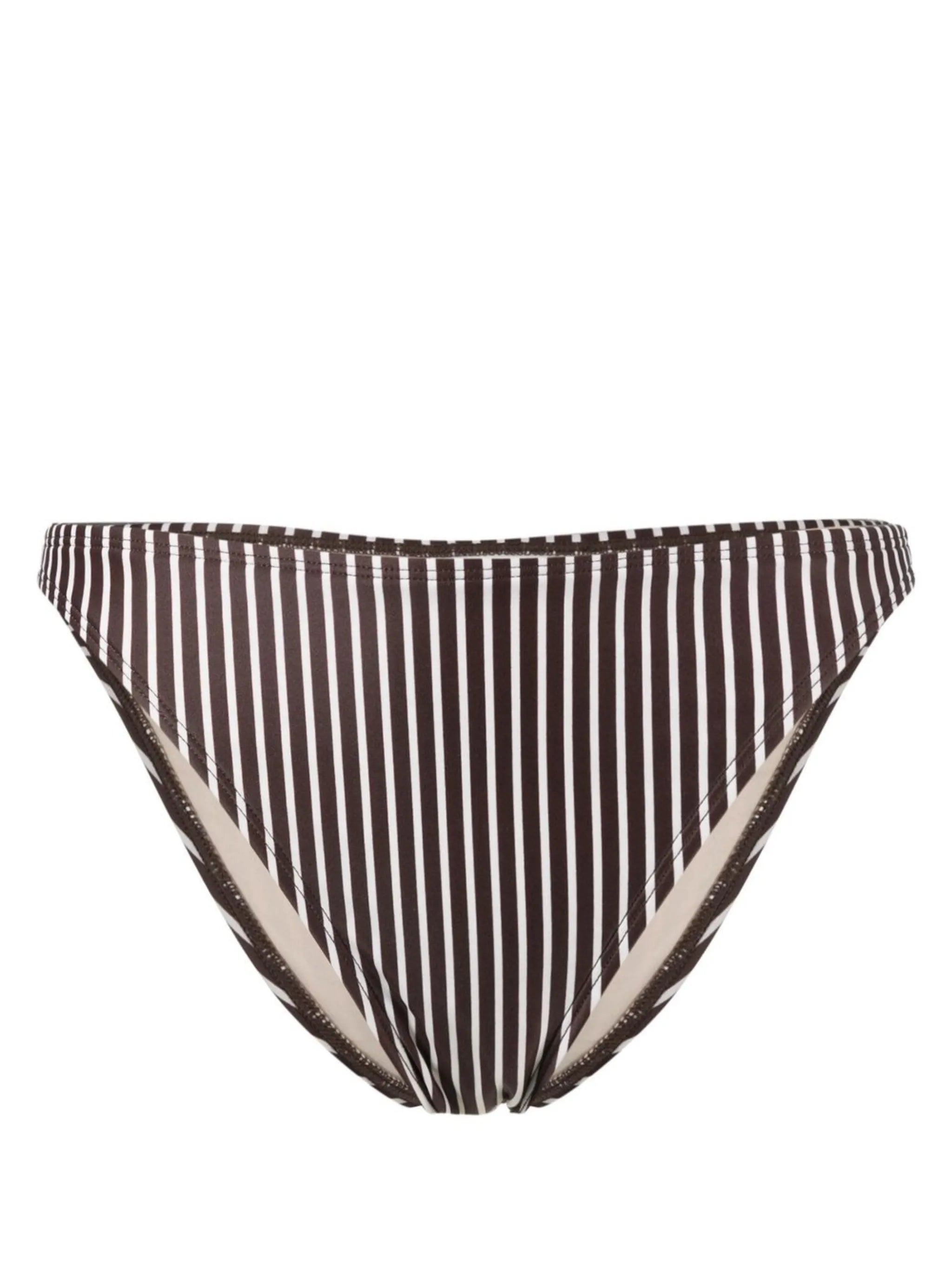 Peony stripe-print bikini briefs