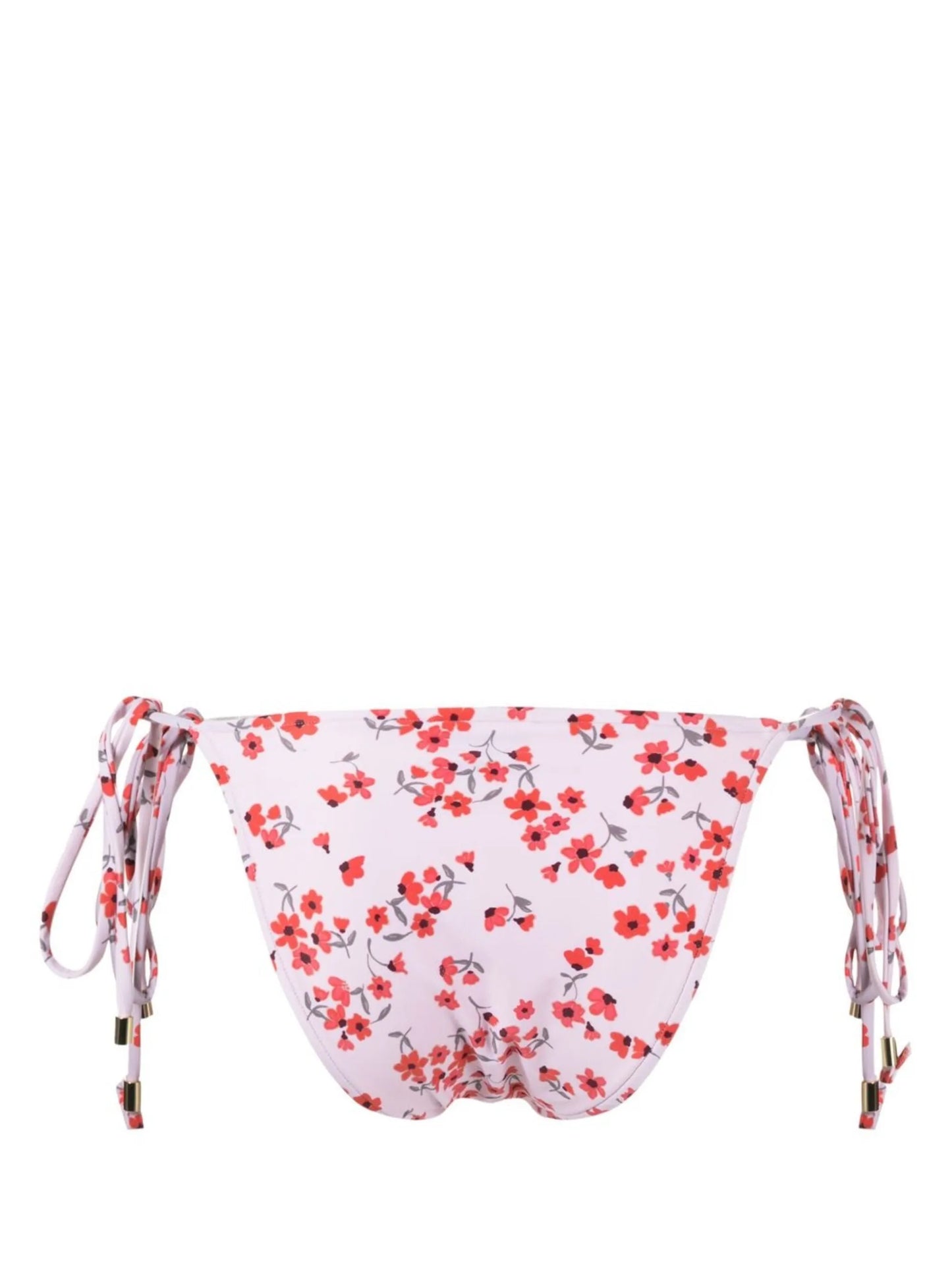 floral-print side-tie bikini bottoms