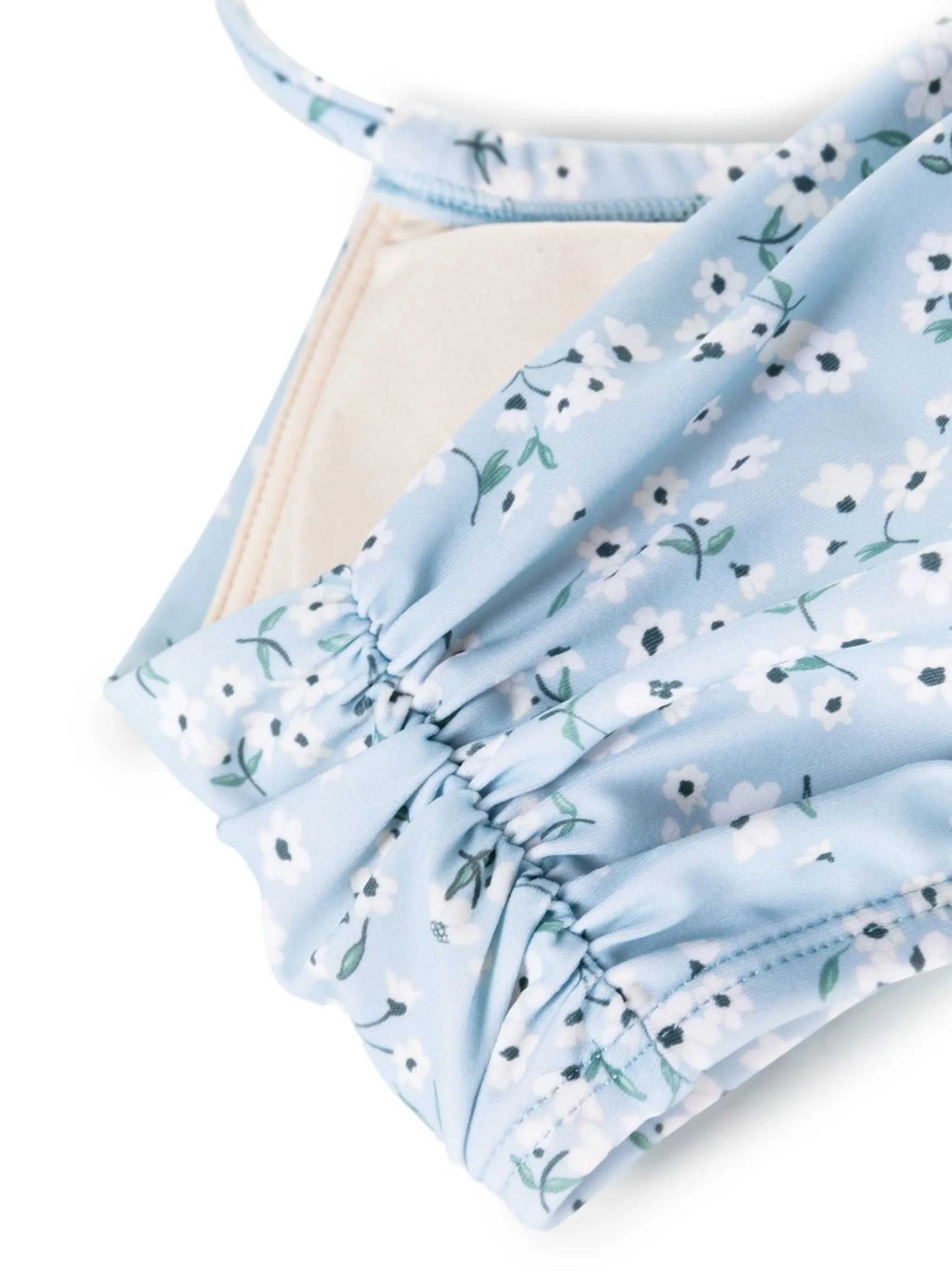 Peony Memories floral-print bikini top