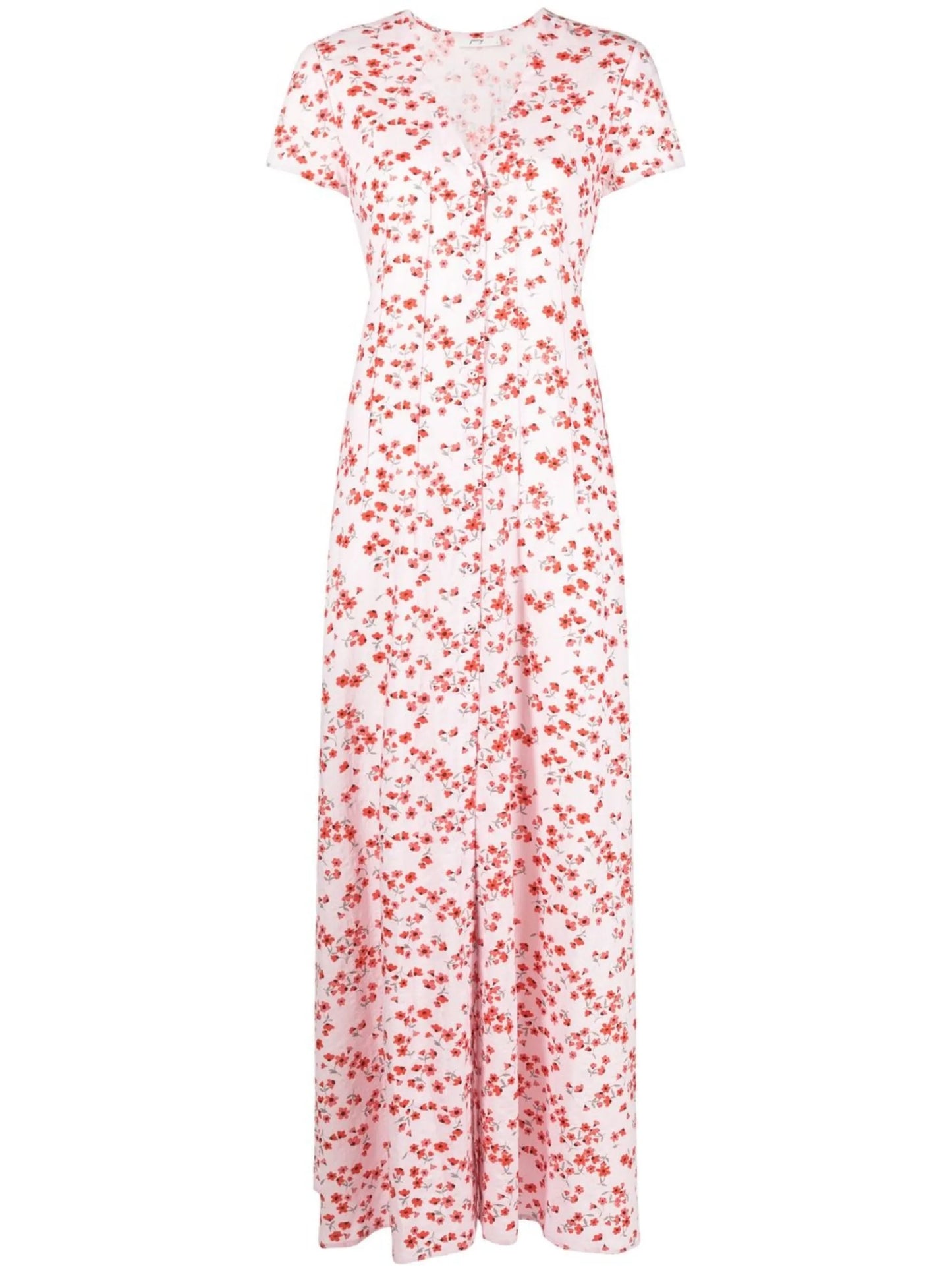 floral-print V-neck maxi dress