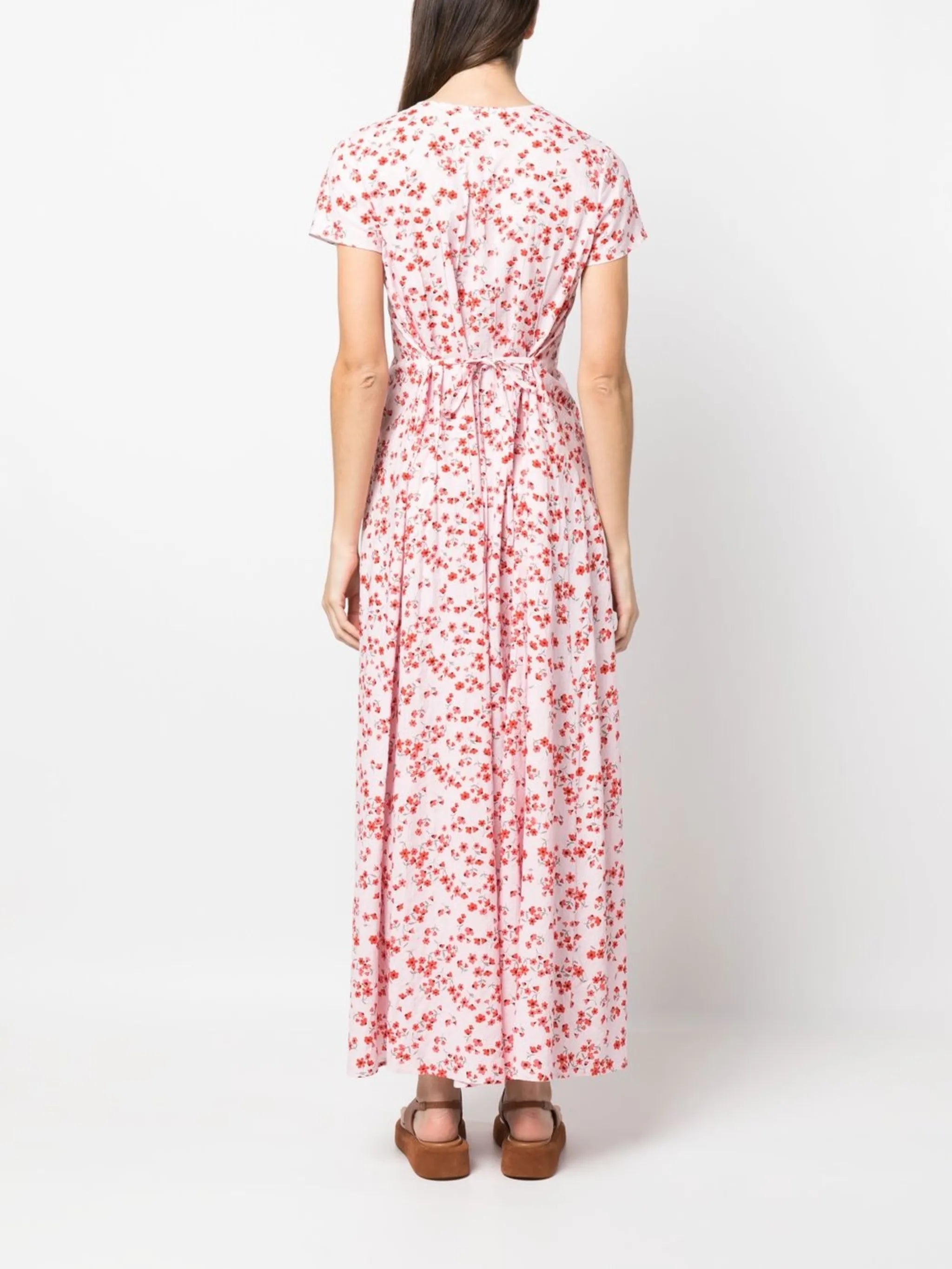 floral-print V-neck maxi dress