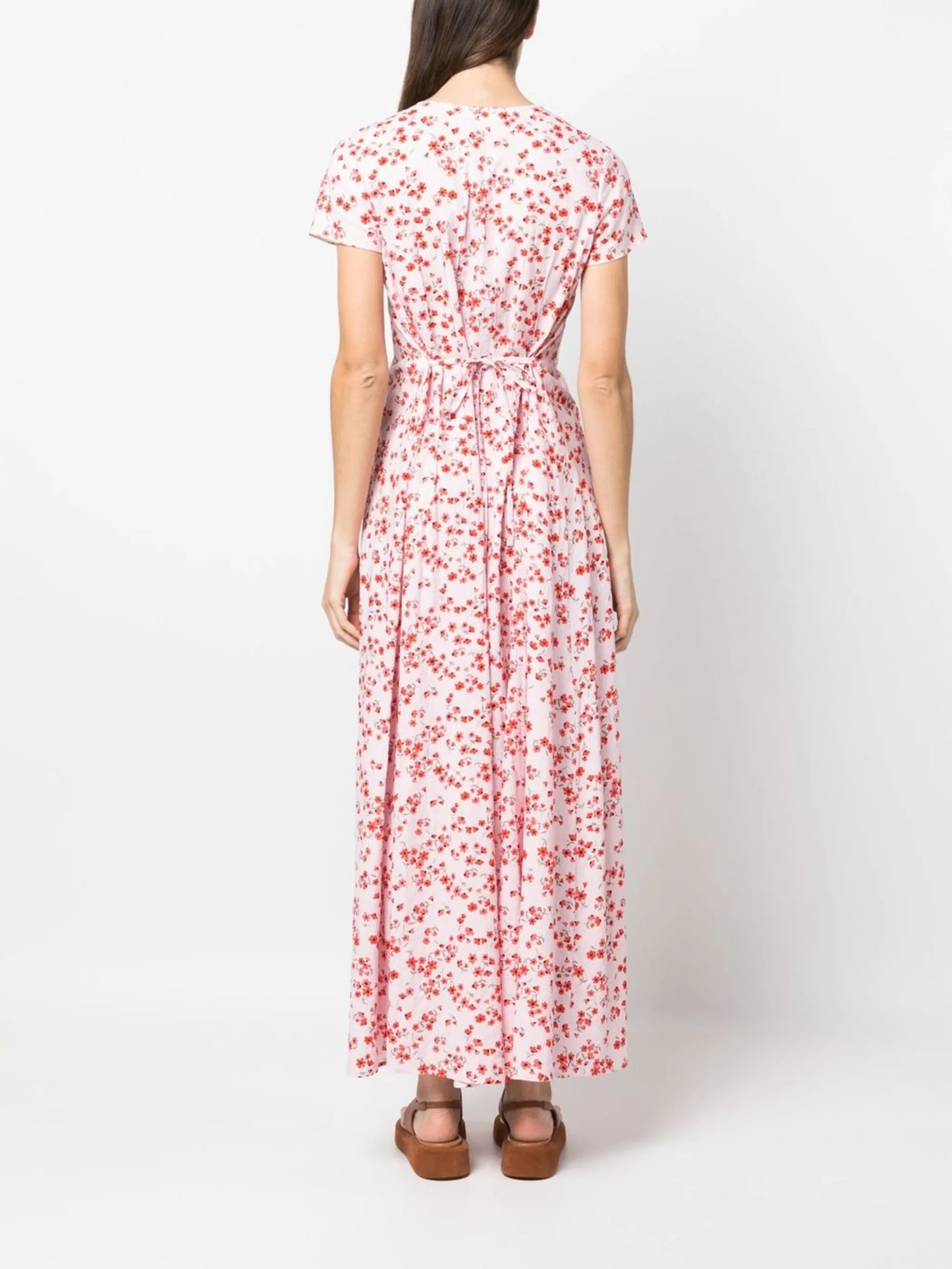 floral-print V-neck maxi dress