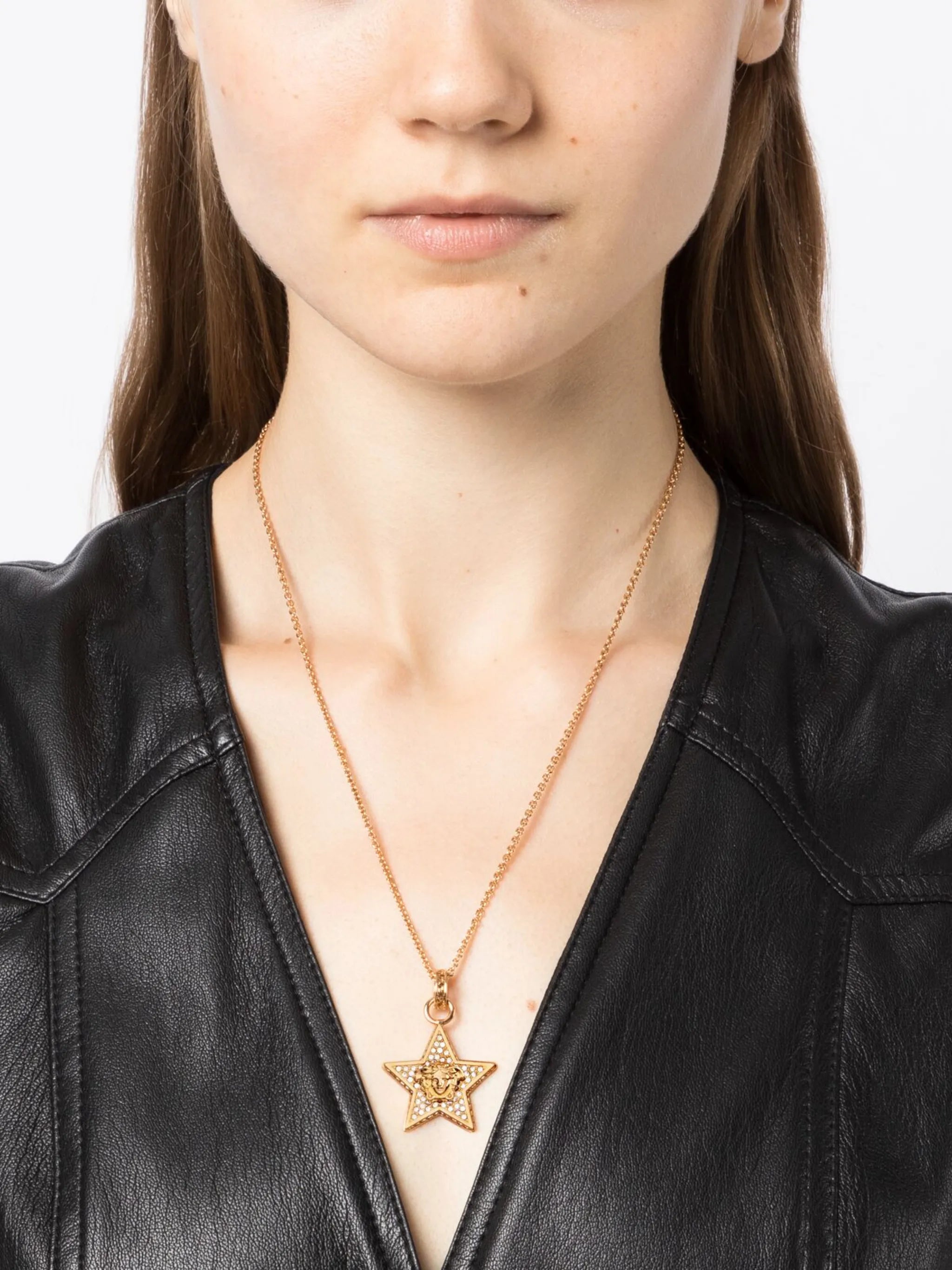 Medusa Head star-pendant necklace