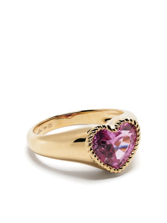 9kt yellow Baby Coeur ring