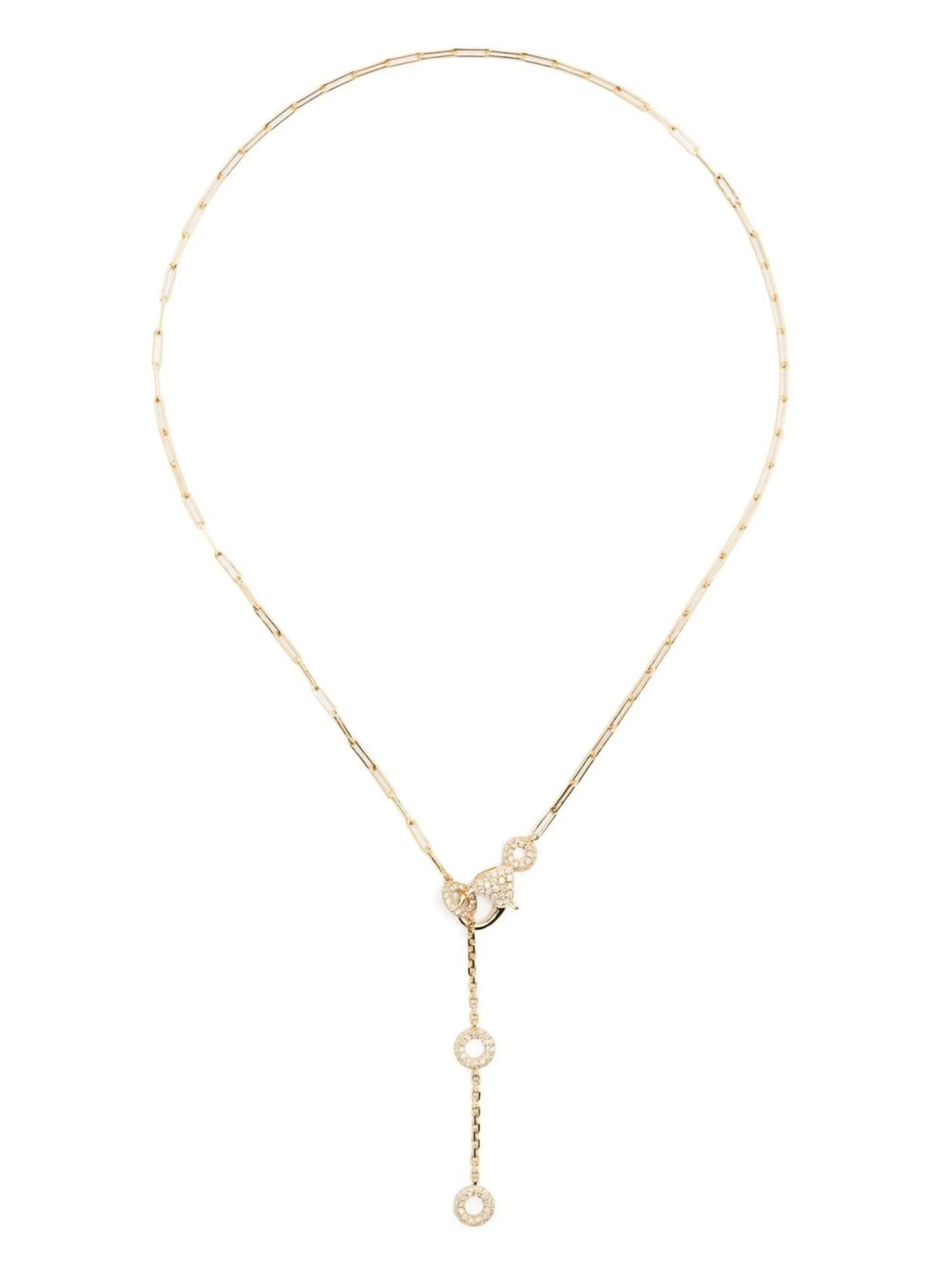 18kt yellow gold Solitaire diamond necklace