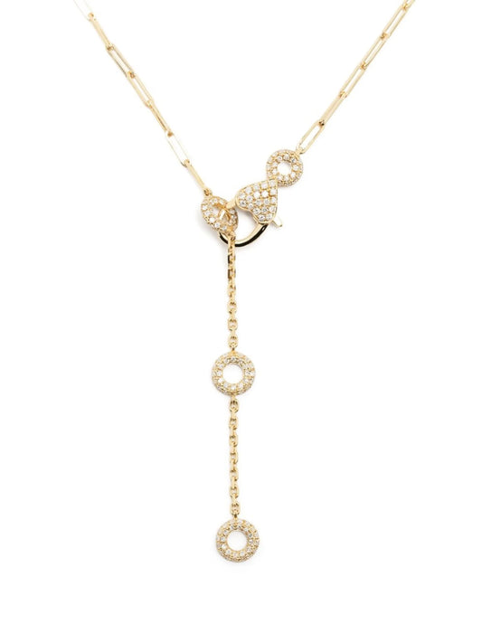 18kt yellow gold Solitaire diamond necklace