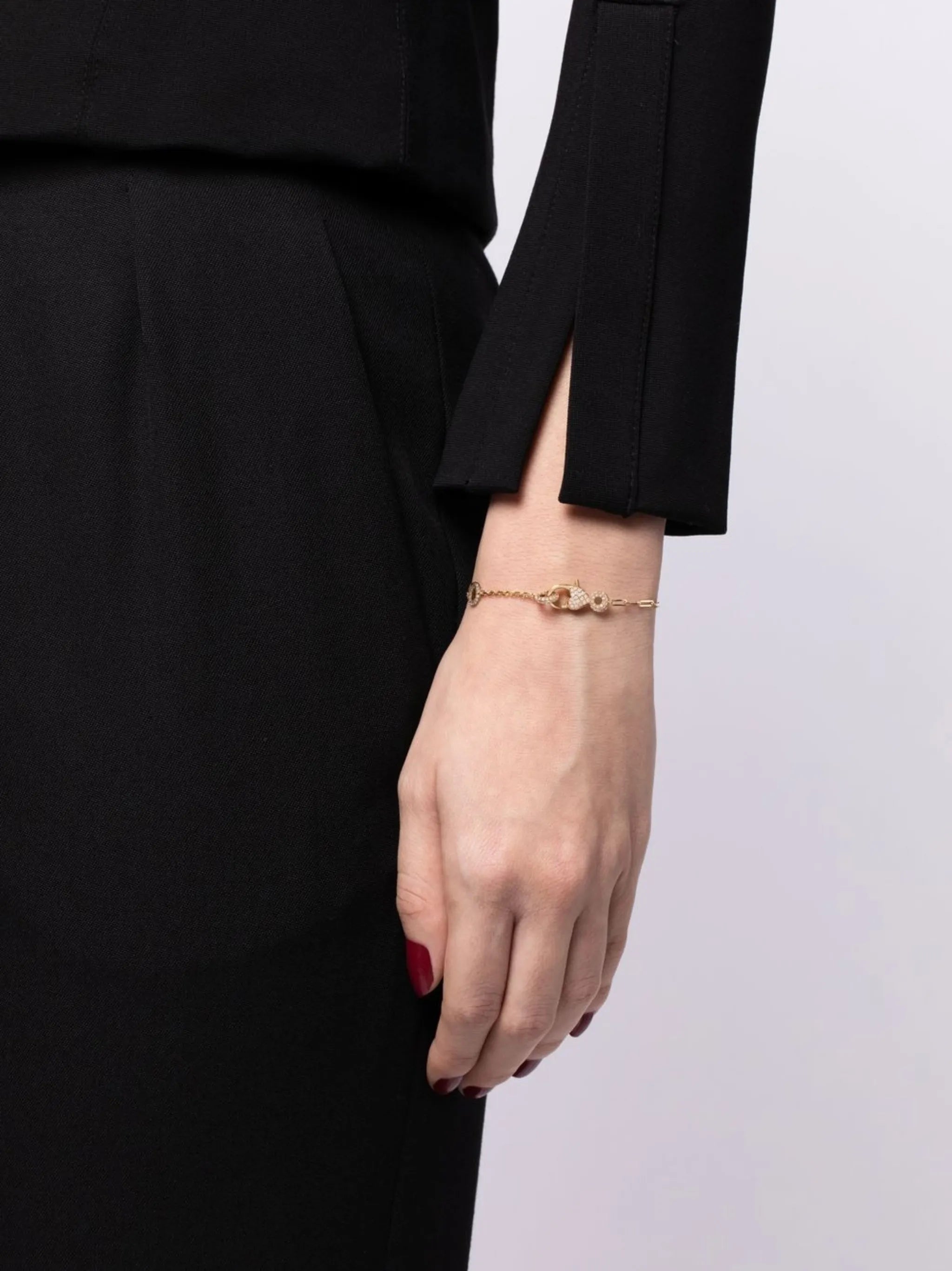 Solitaire Donuts 18kt yellow gold diamond bracelet