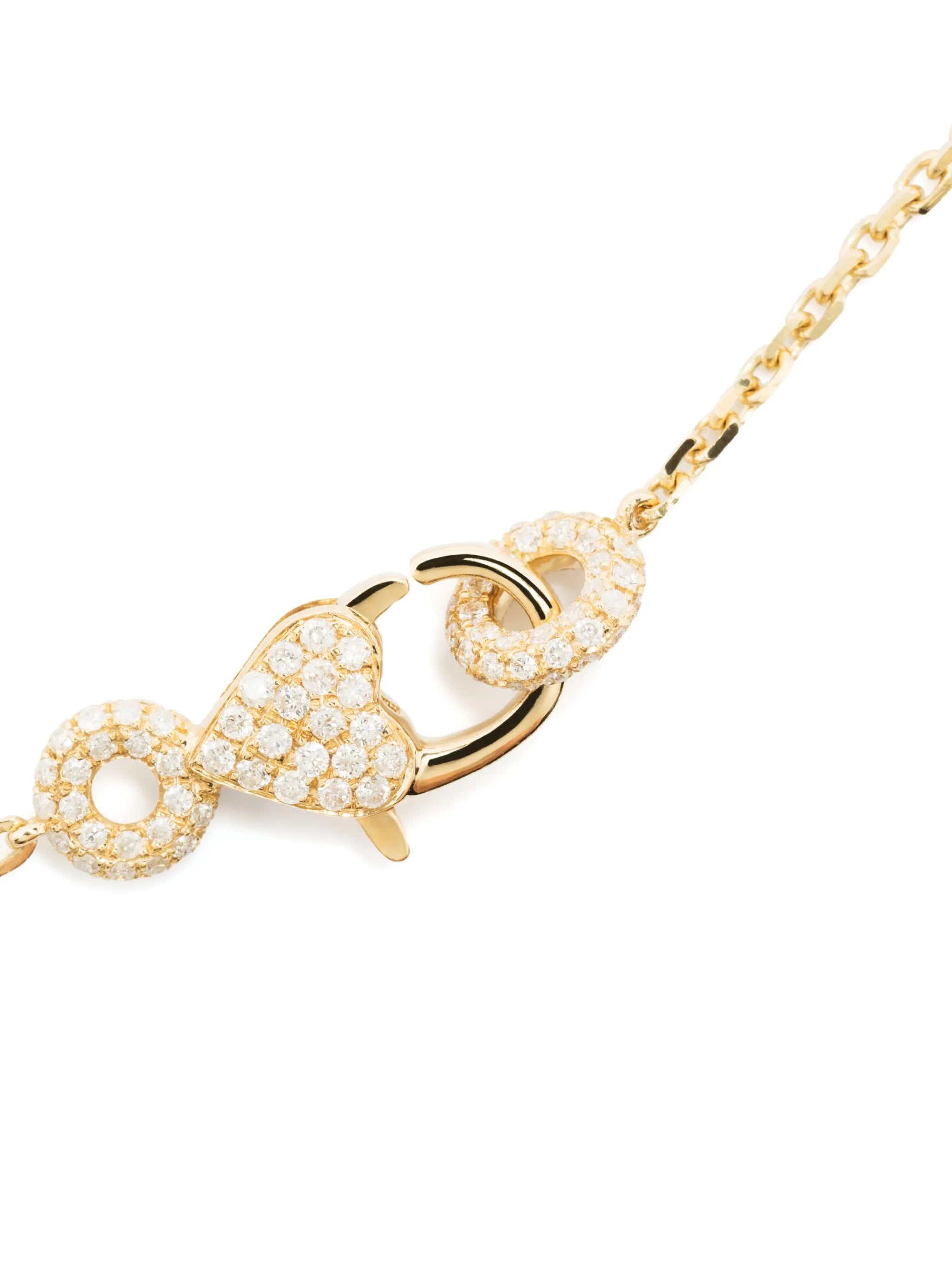 Solitaire Donuts 18kt yellow gold diamond bracelet