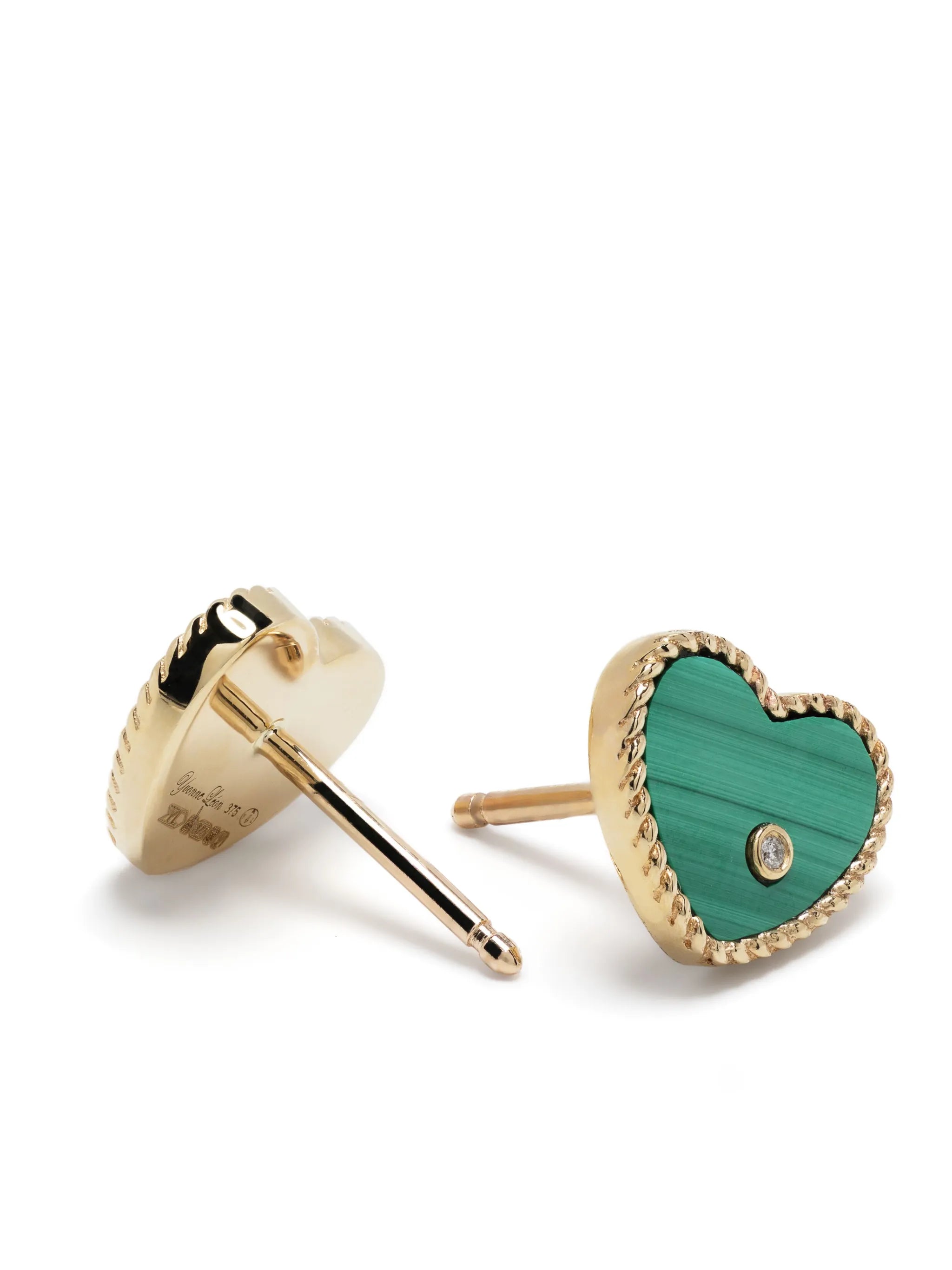 9kt yellow gold stud earrings