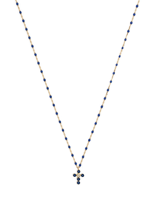 18kt yellow gold lapis lazuli and diamond necklace