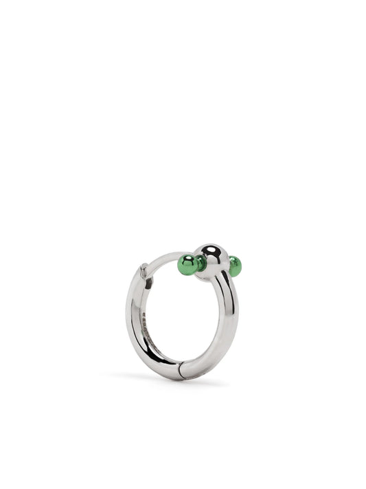 18kt white gold Bar mini hoop earring