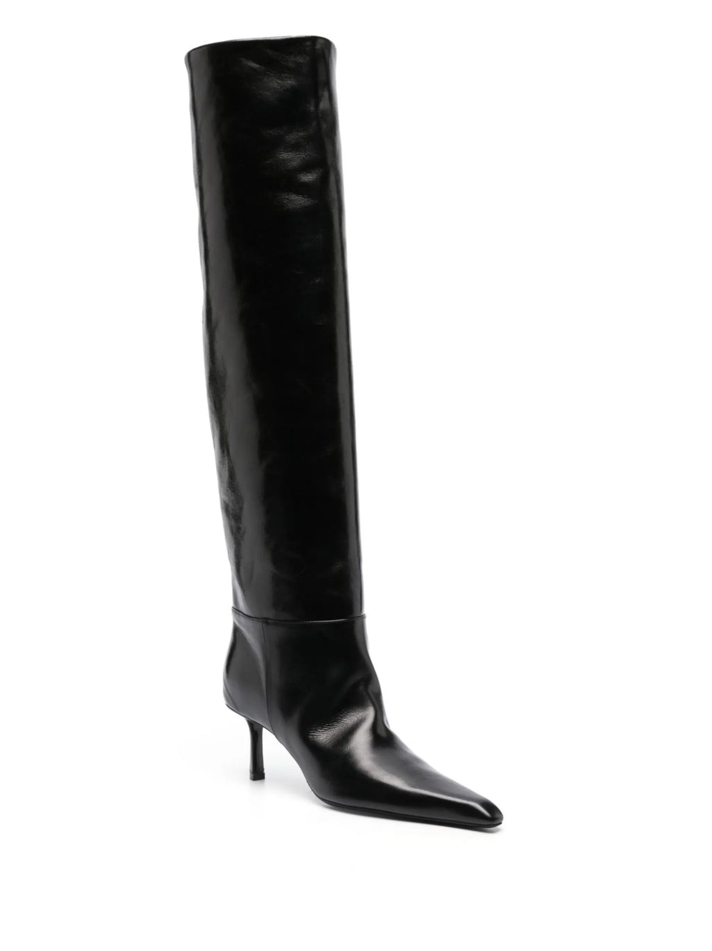 pointed-toe knee-high boots