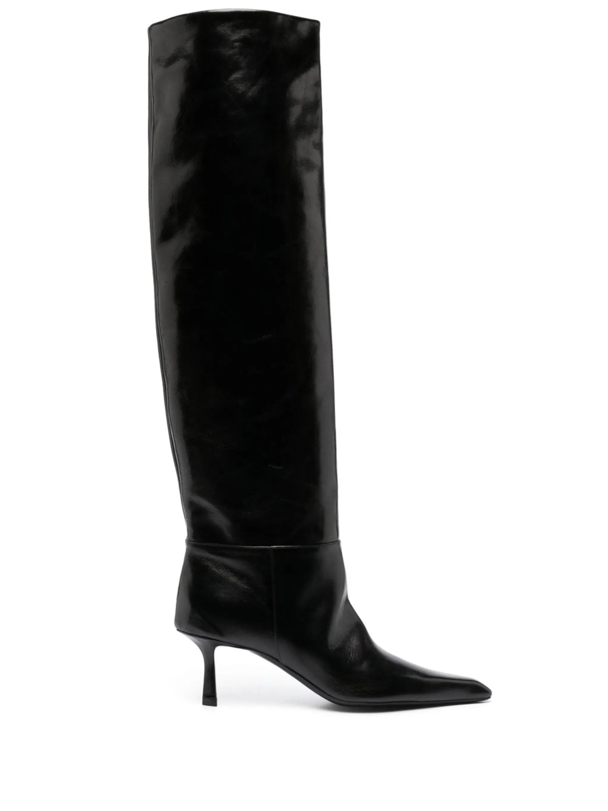 pointed-toe knee-high boots