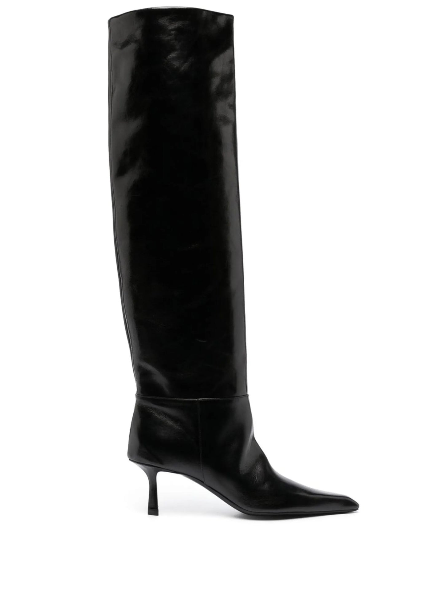 pointed-toe knee-high boots