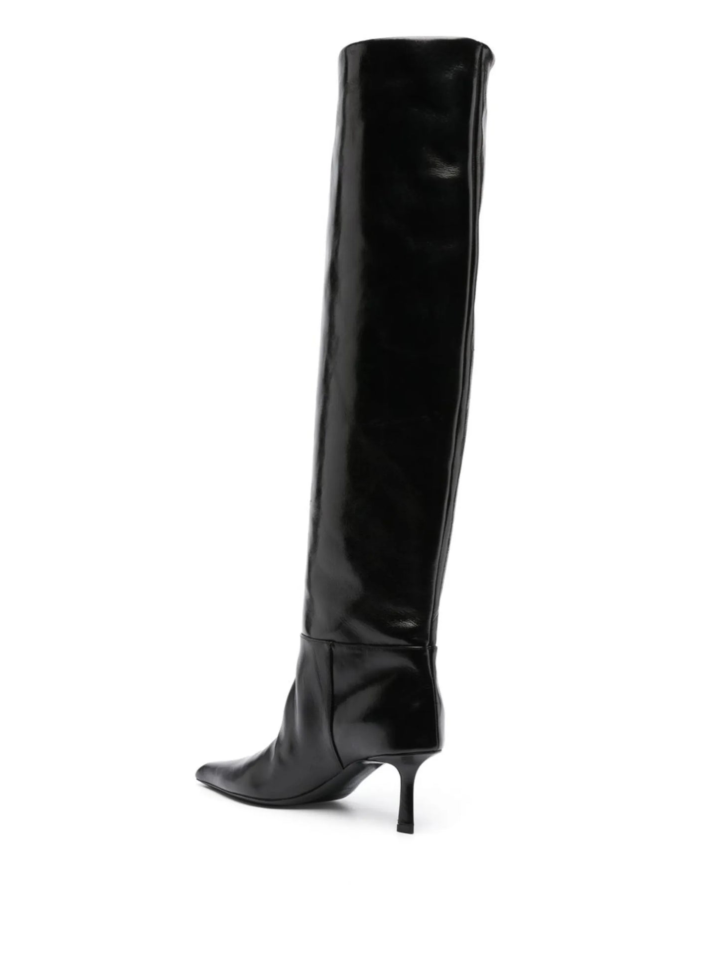 pointed-toe knee-high boots