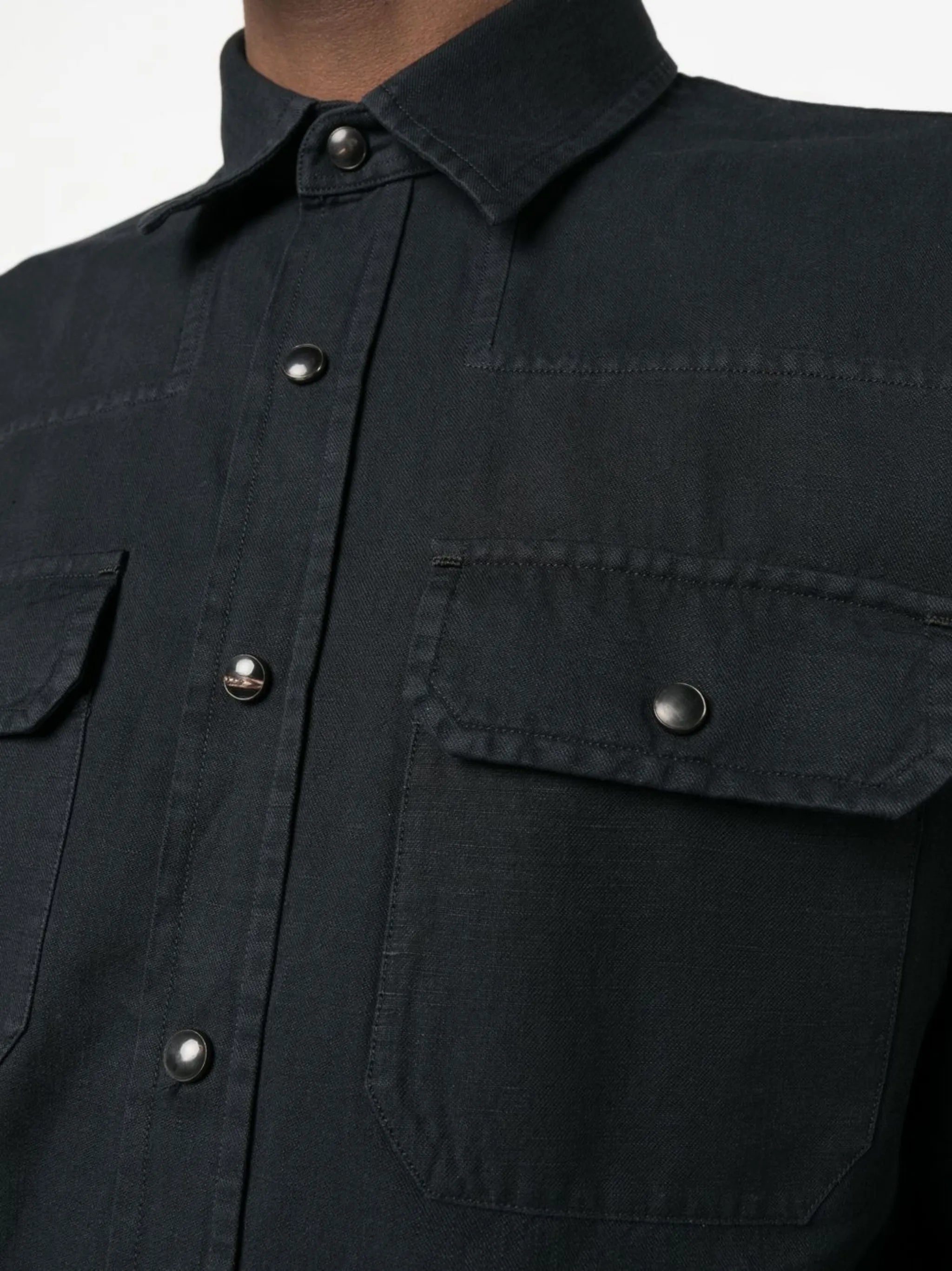 long-sleeve denim shirt