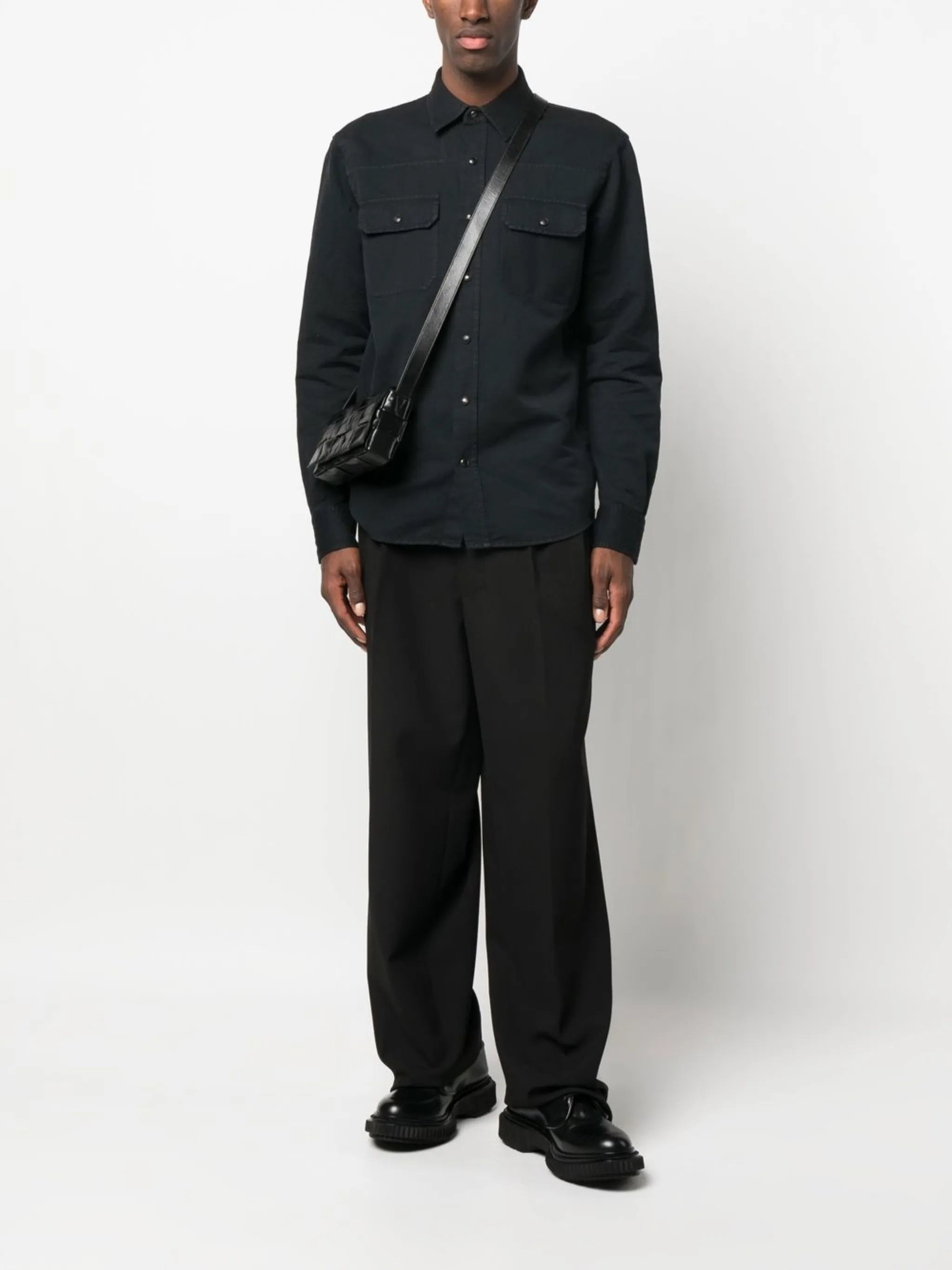 long-sleeve denim shirt