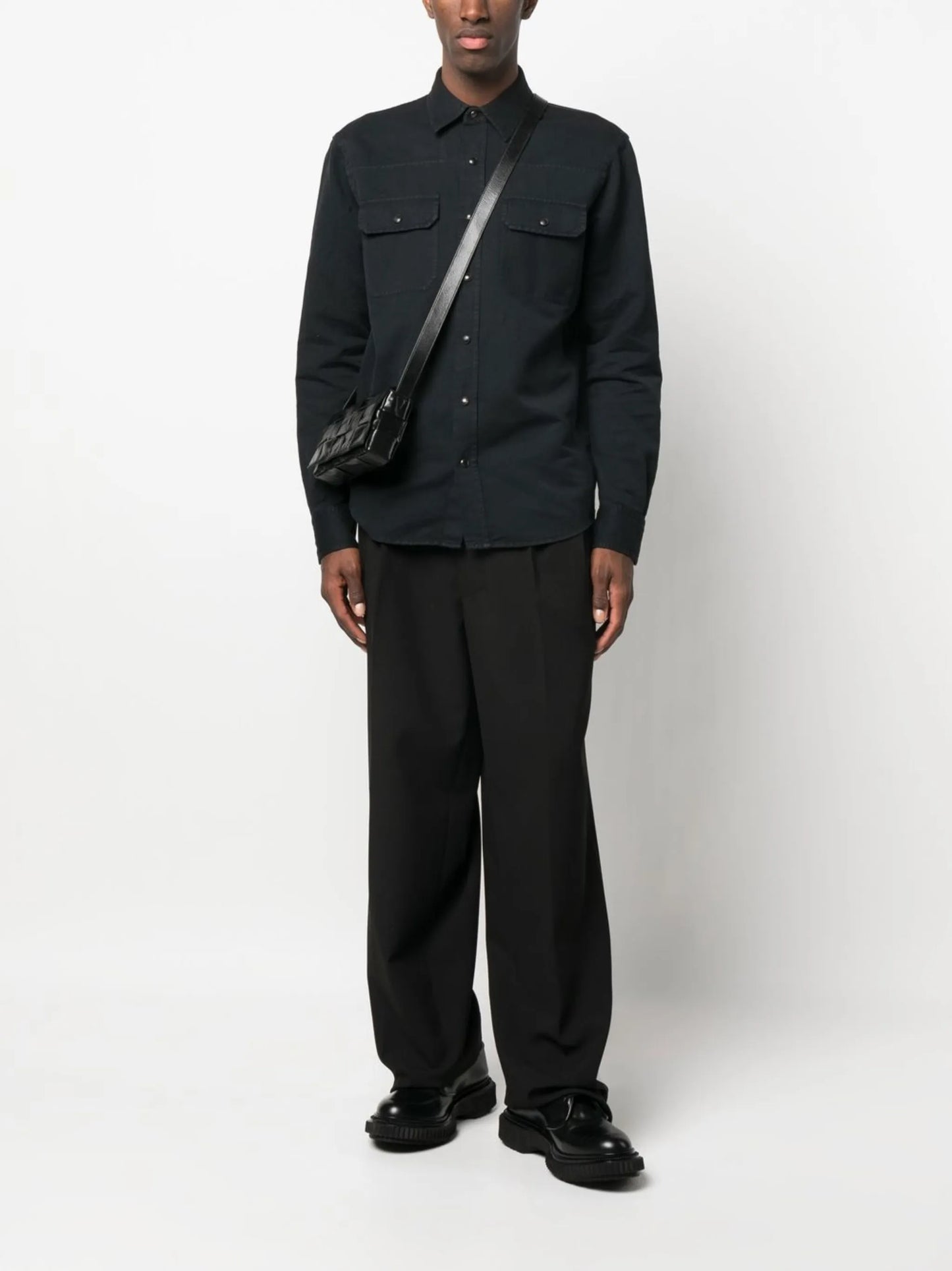 long-sleeve denim shirt