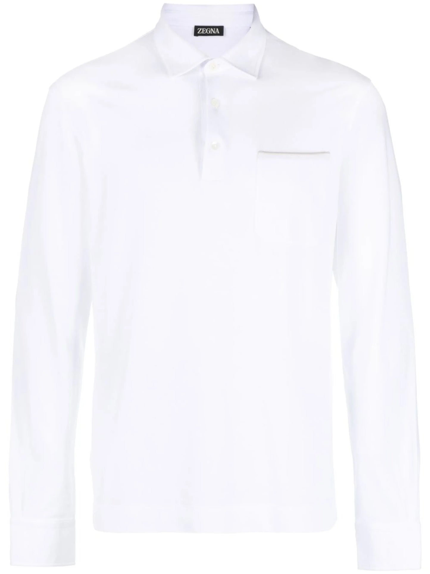 long-sleeved cotton polo shirt