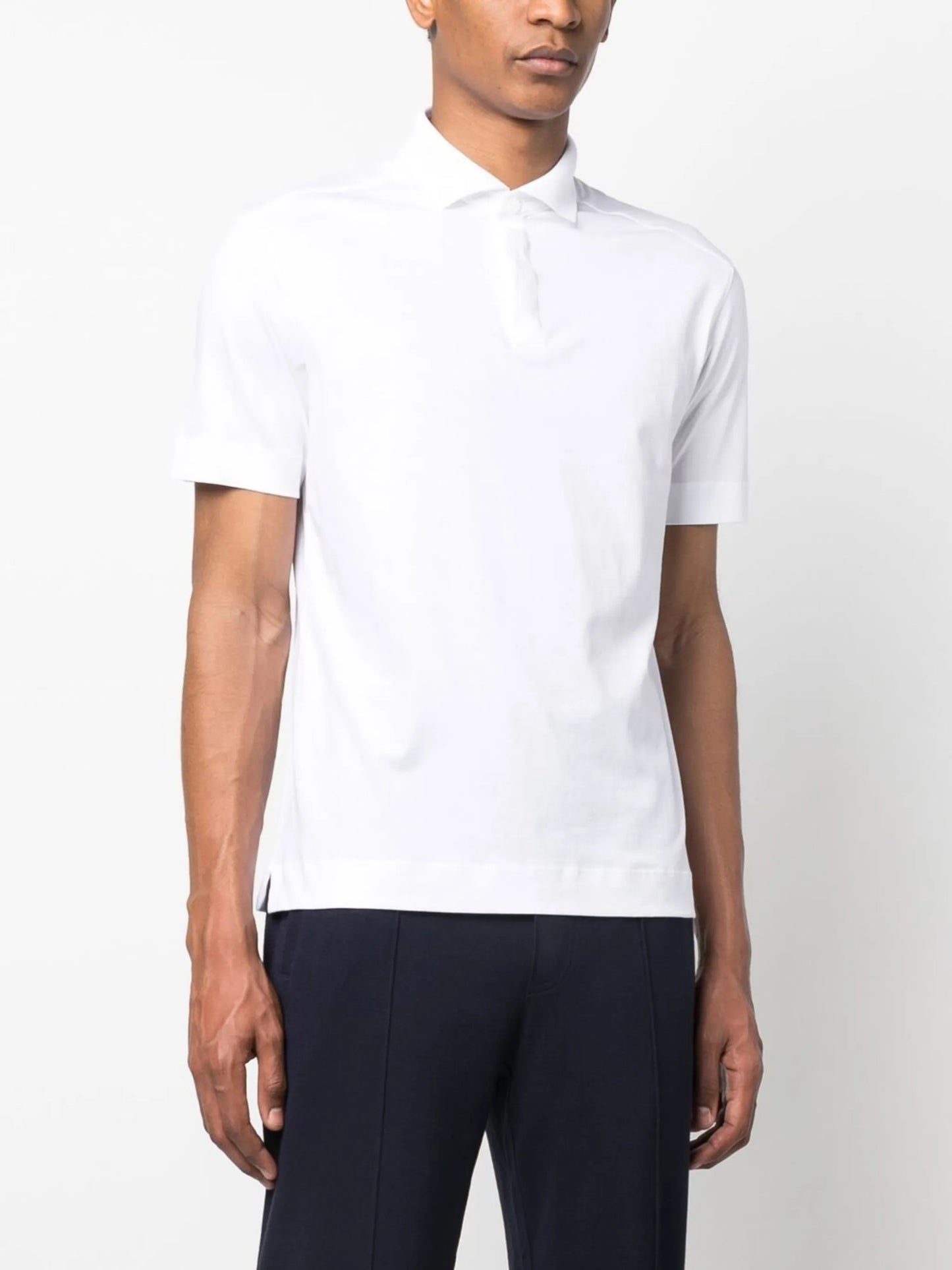 short-sleeve cotton polo shirt