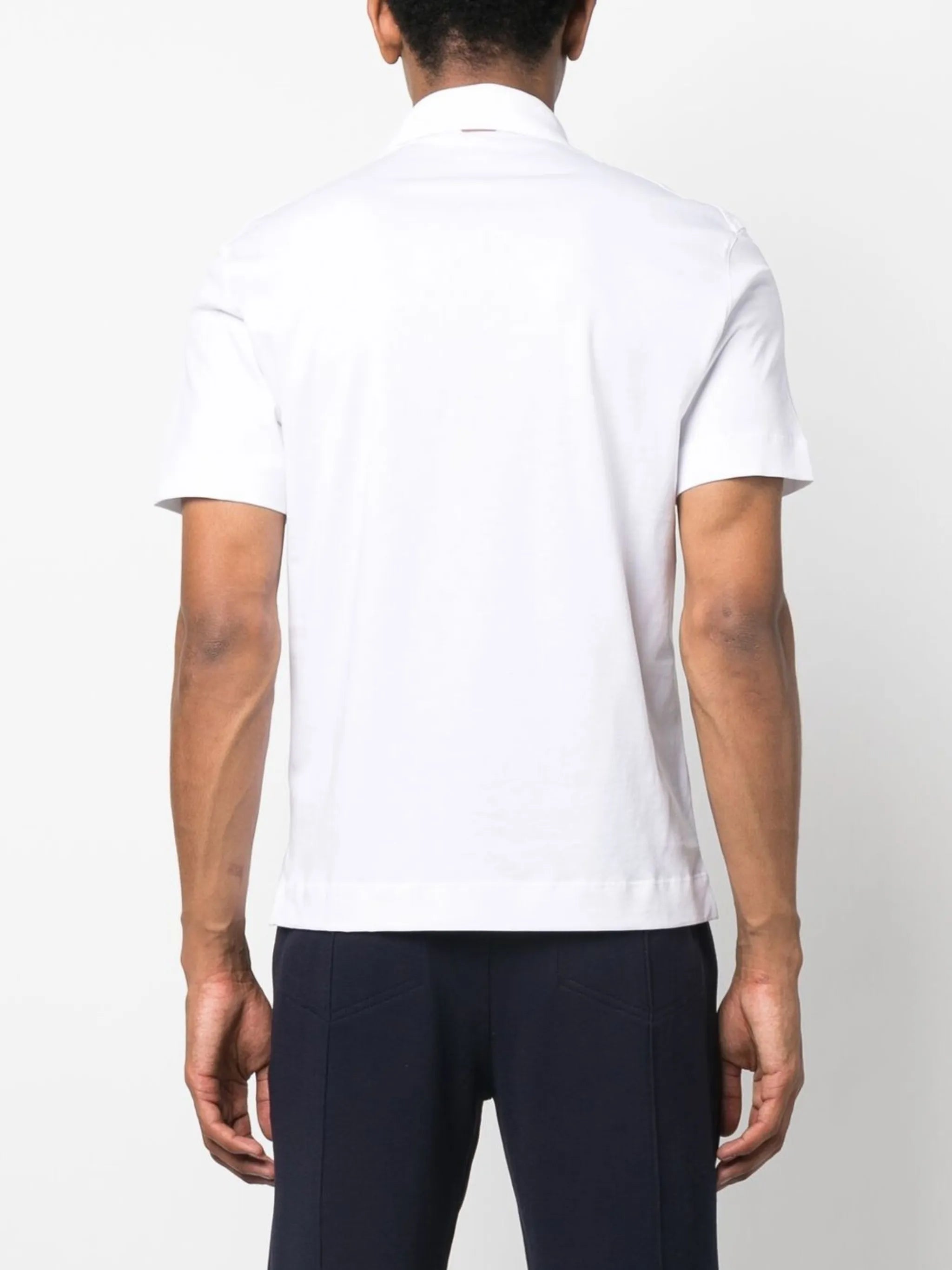 short-sleeve cotton polo shirt