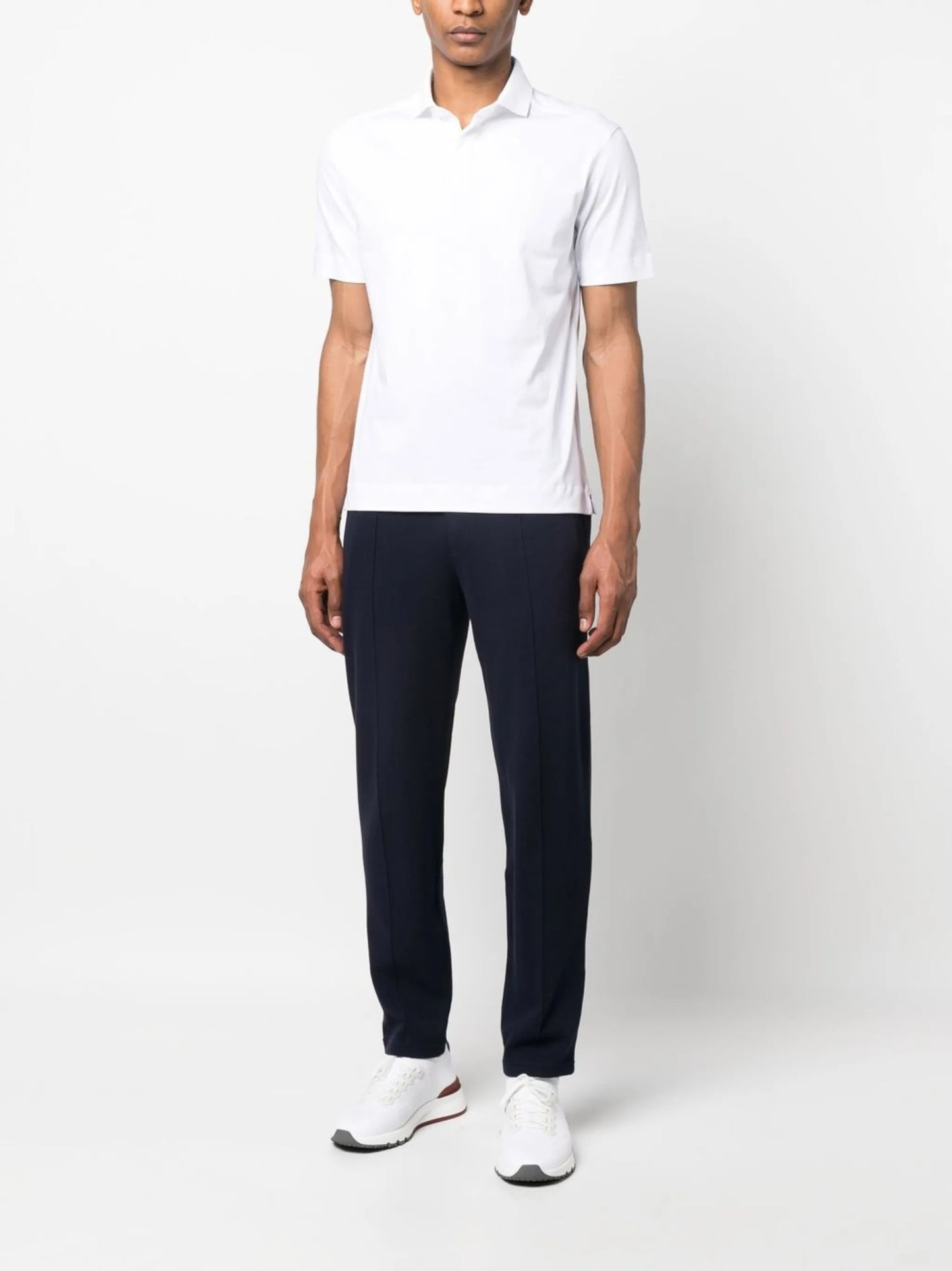 short-sleeve cotton polo shirt