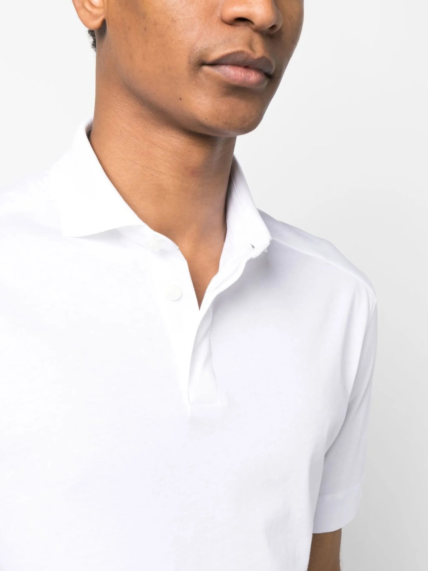 short-sleeve cotton polo shirt