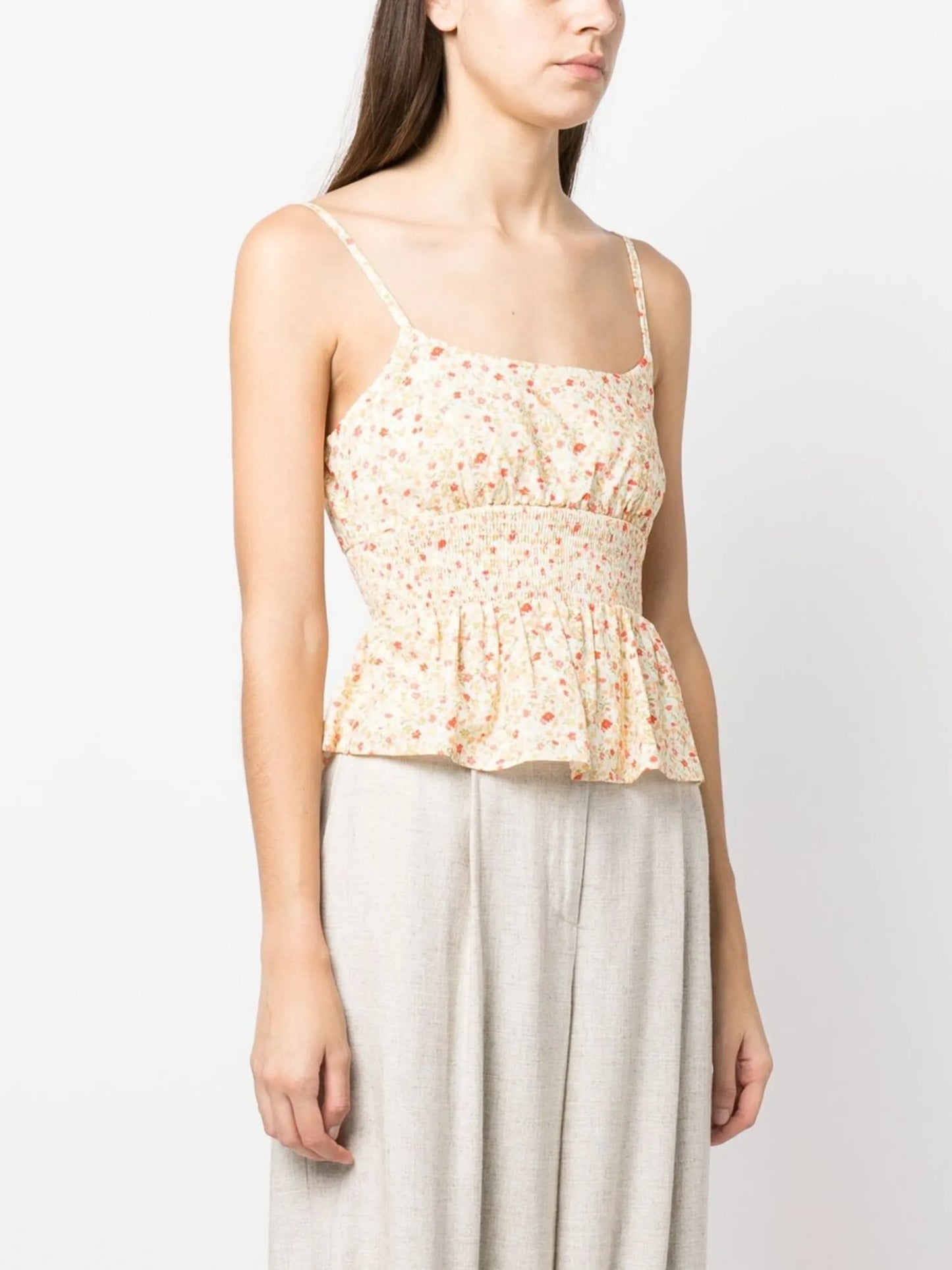 floral-print camisole top