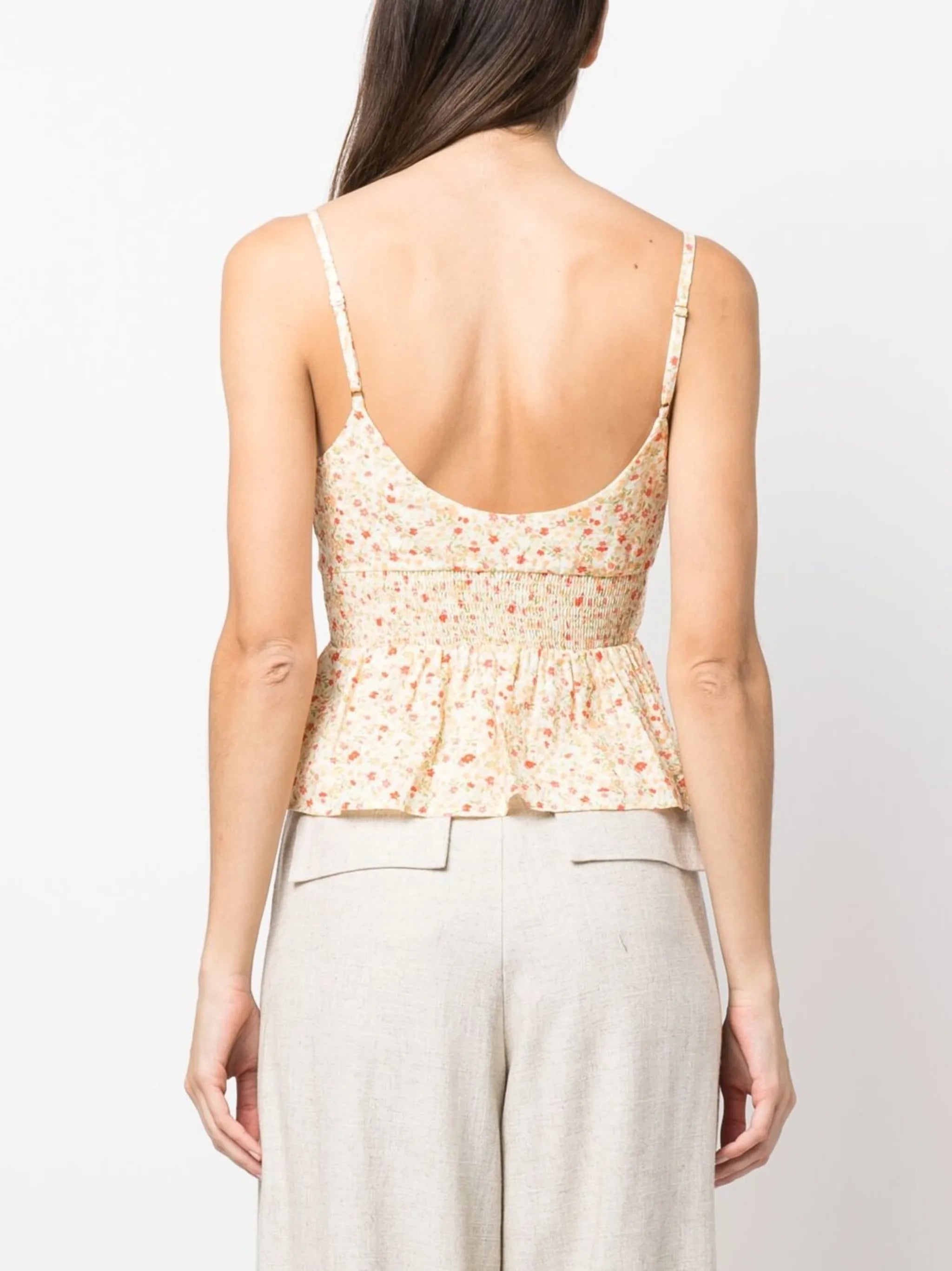 floral-print camisole top