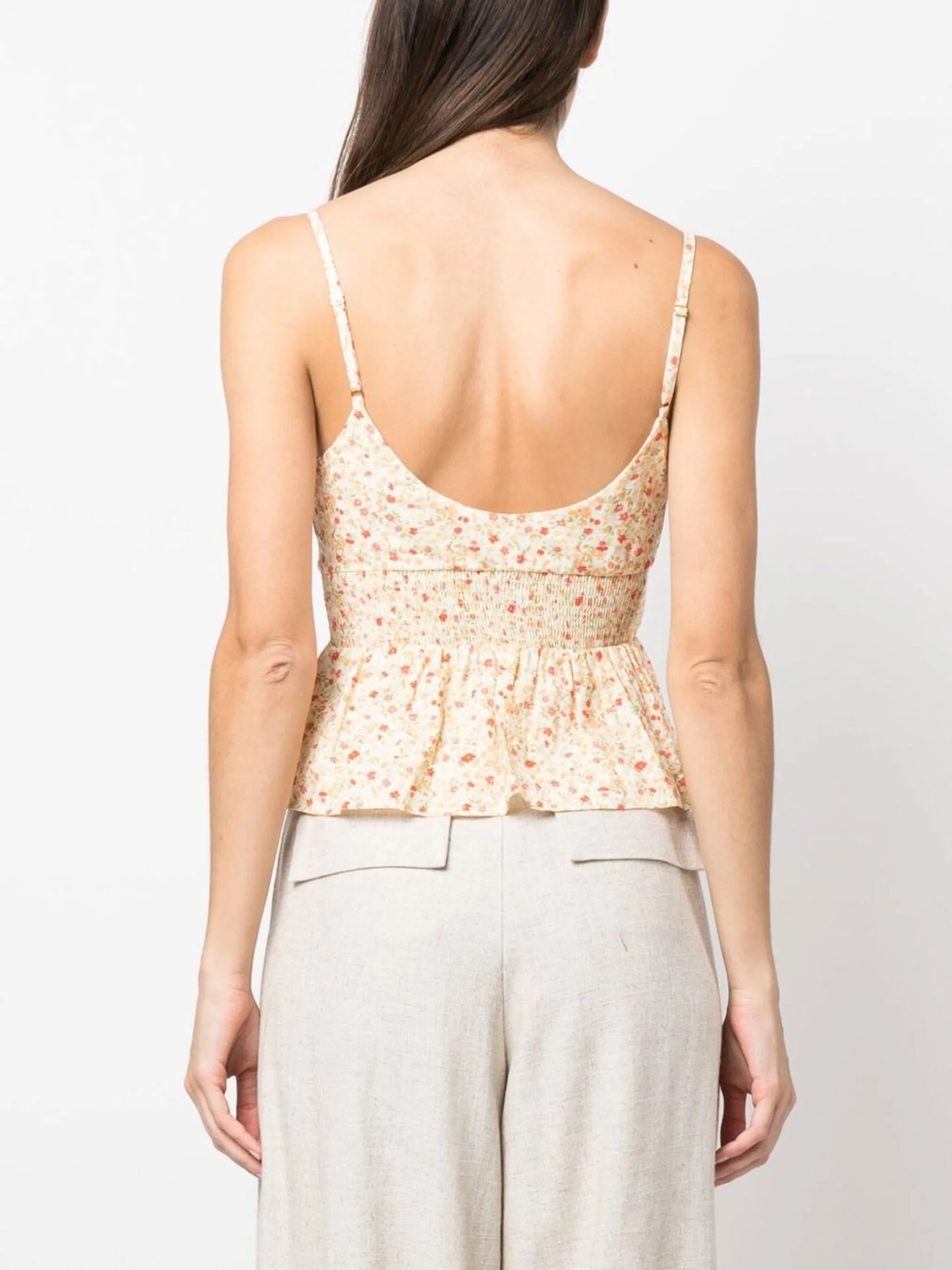 floral-print camisole top