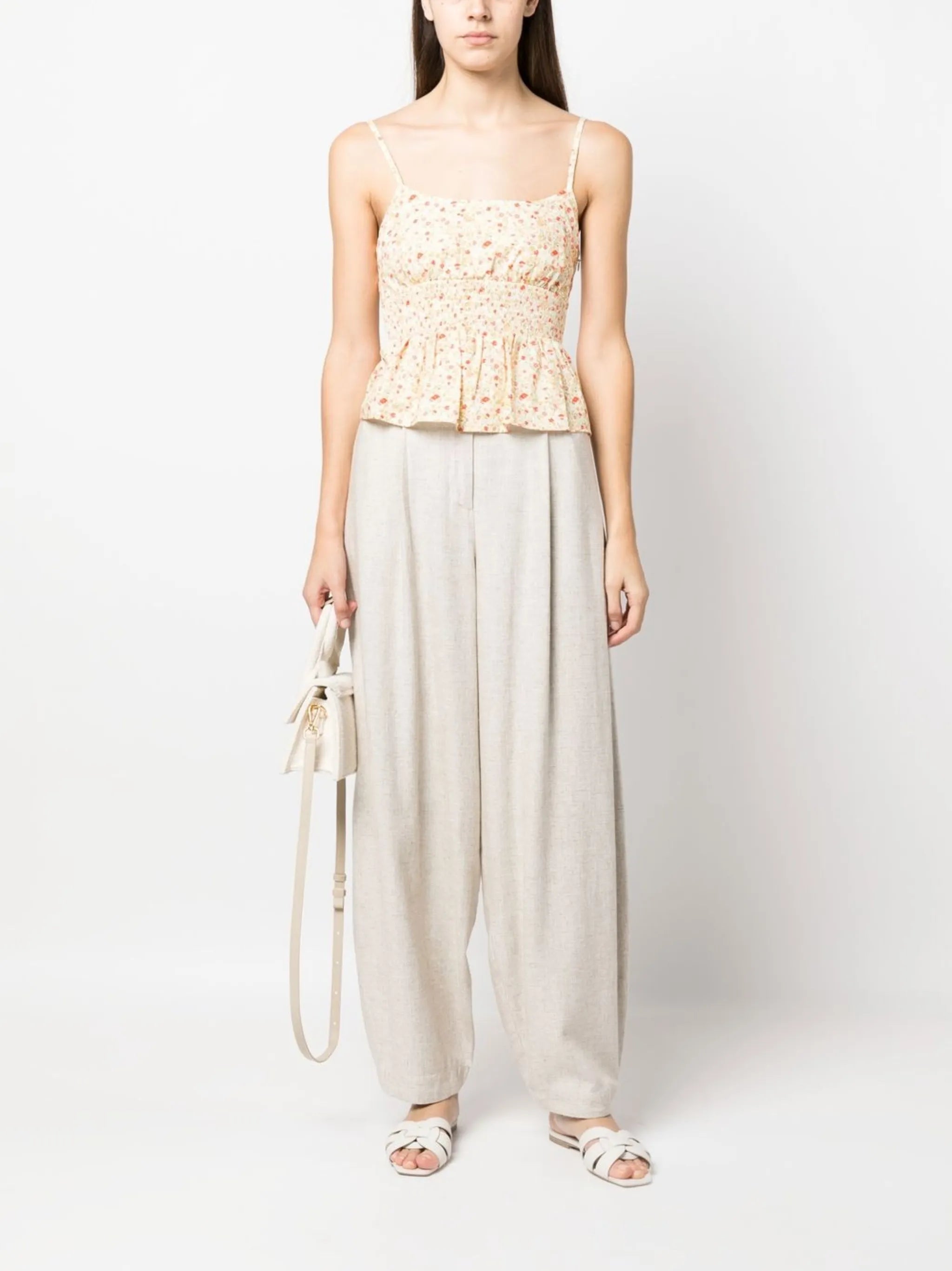 floral-print camisole top