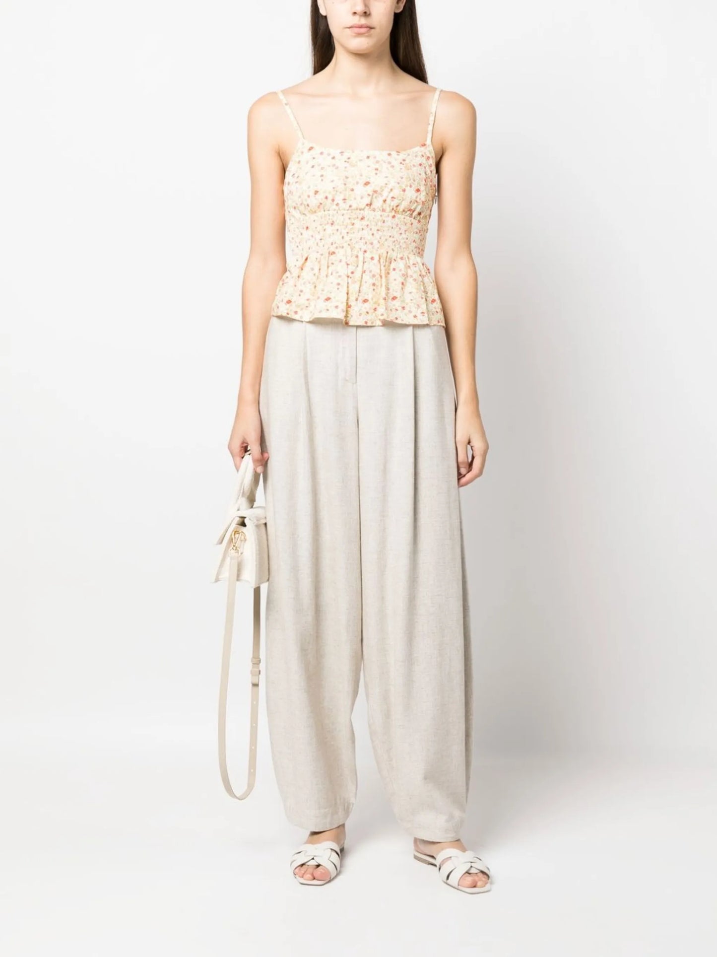 floral-print camisole top