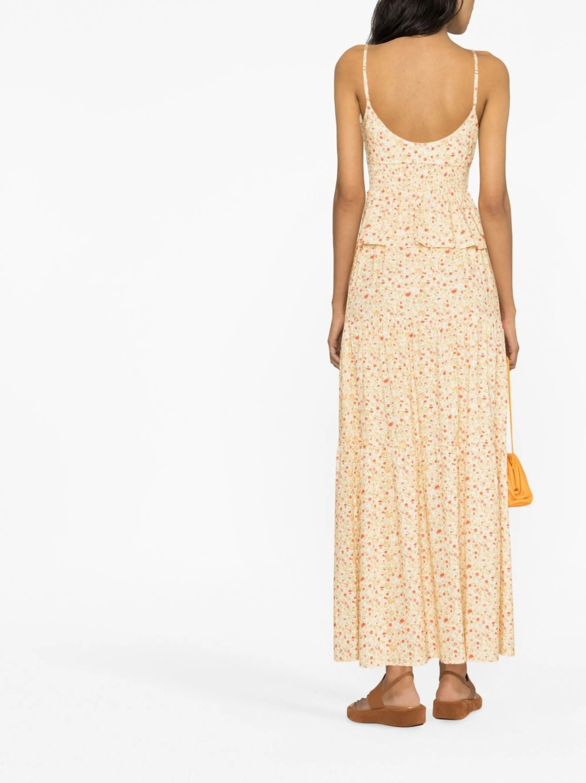 high-waisted motif-print skirt