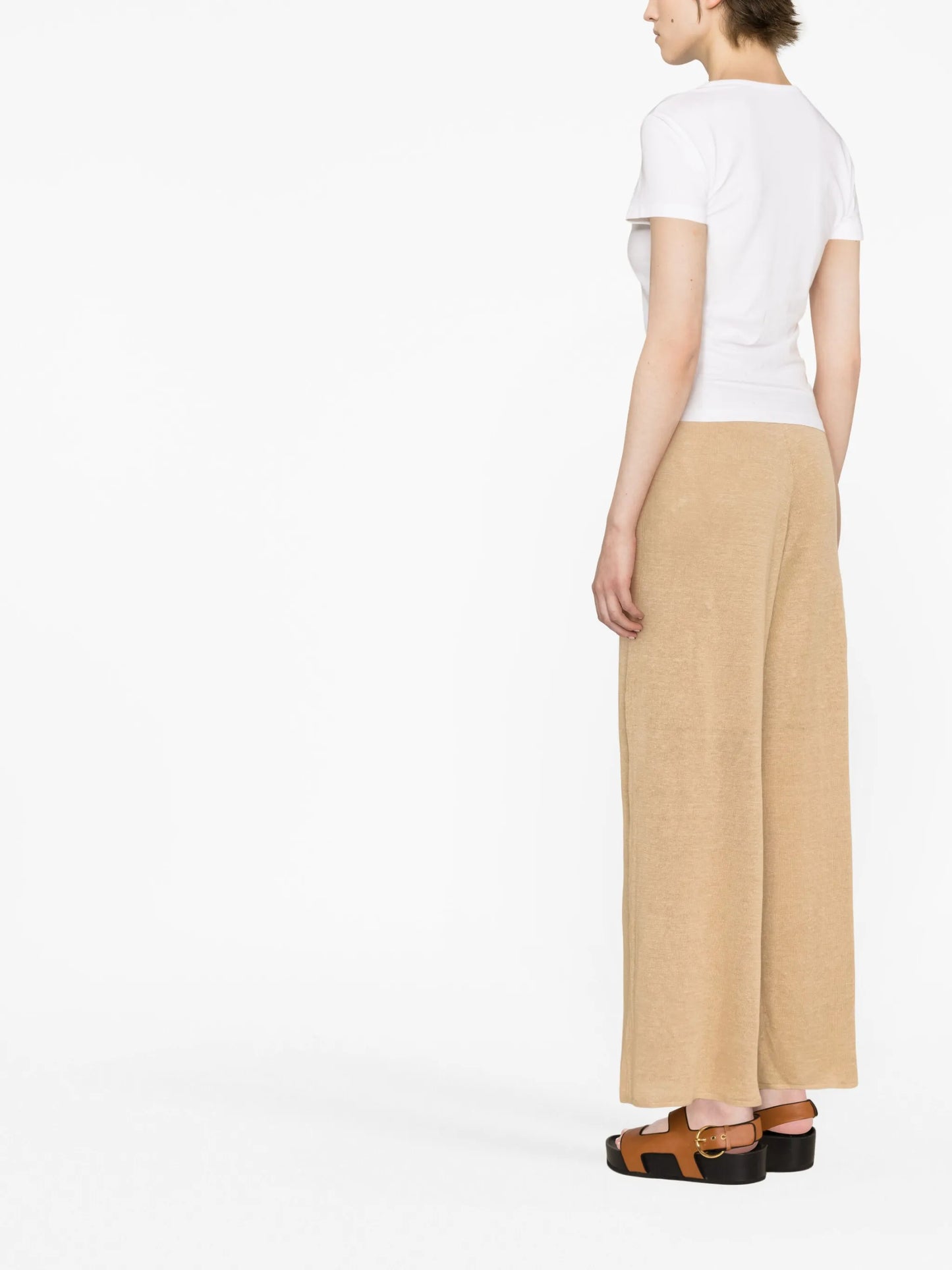 wide-leg linen trousers